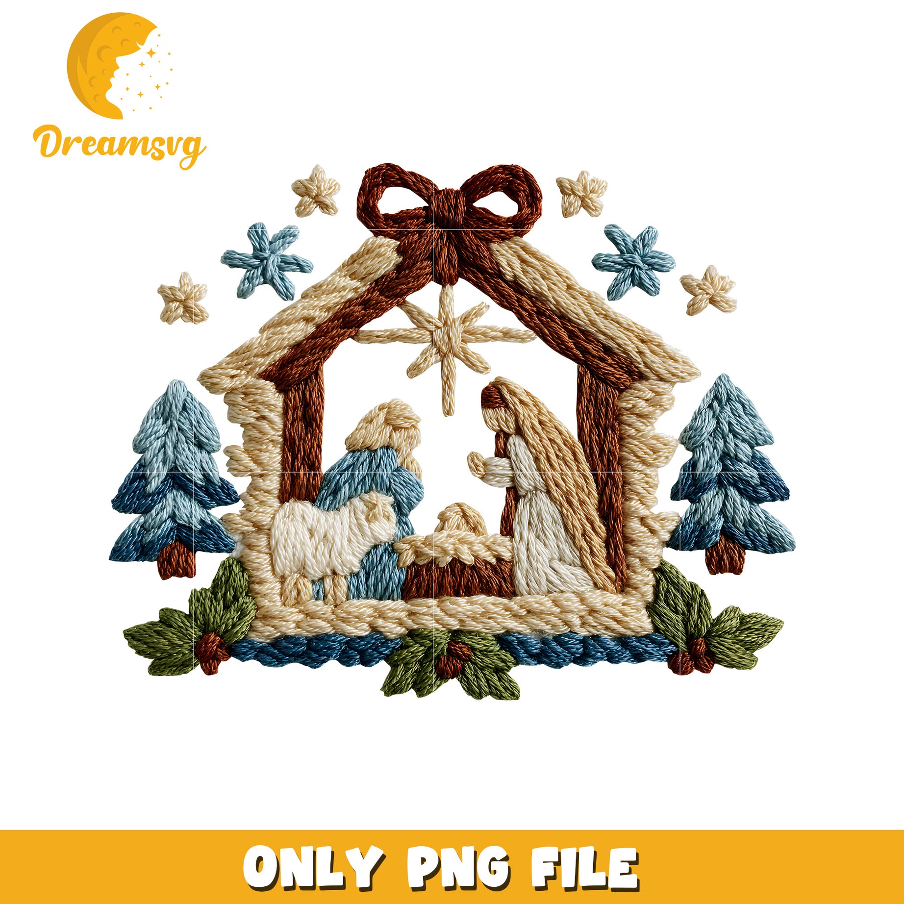 Jesus christmas png, christmas cookies​​​ png, yarn art png