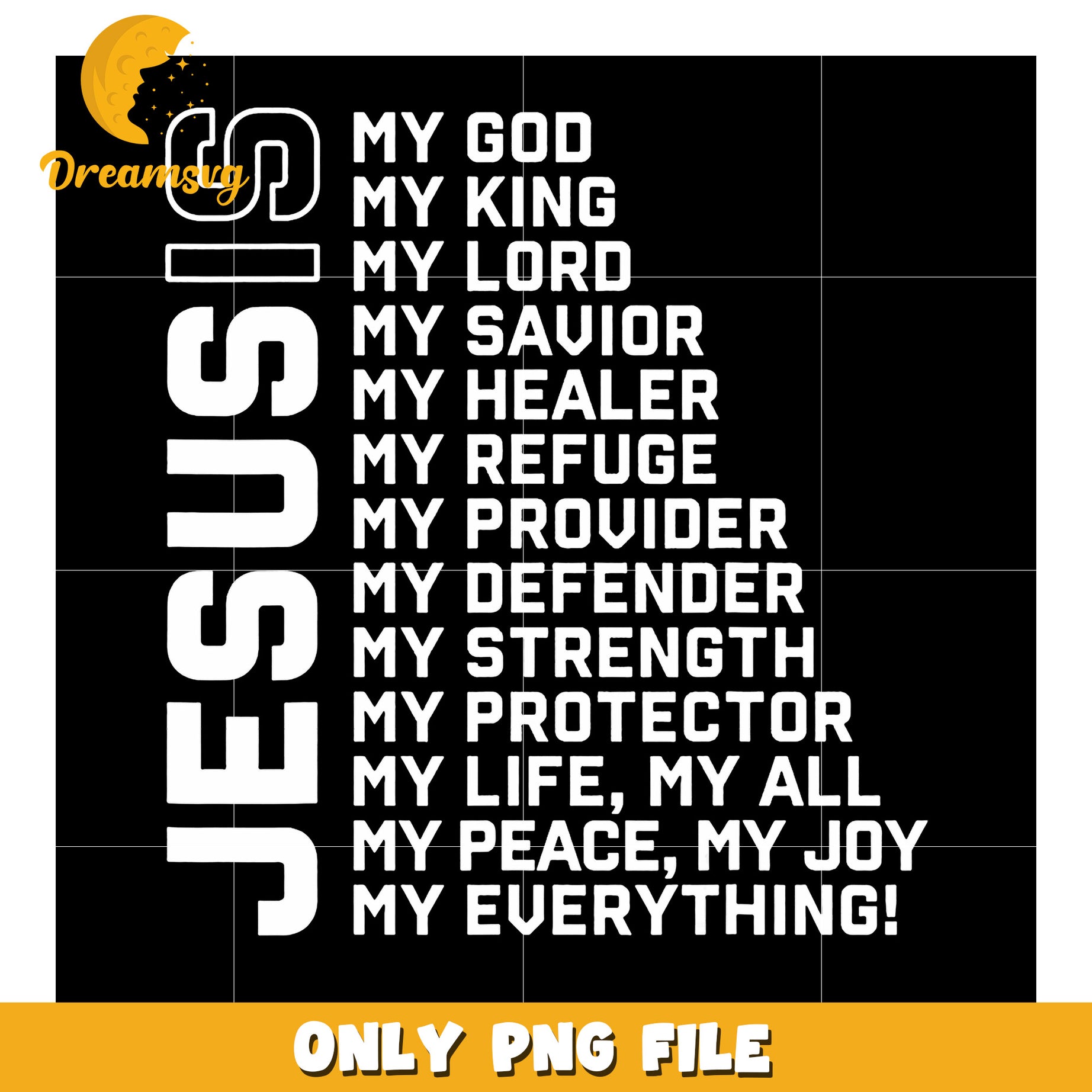 Jesus is My All PNG Sublimation Design