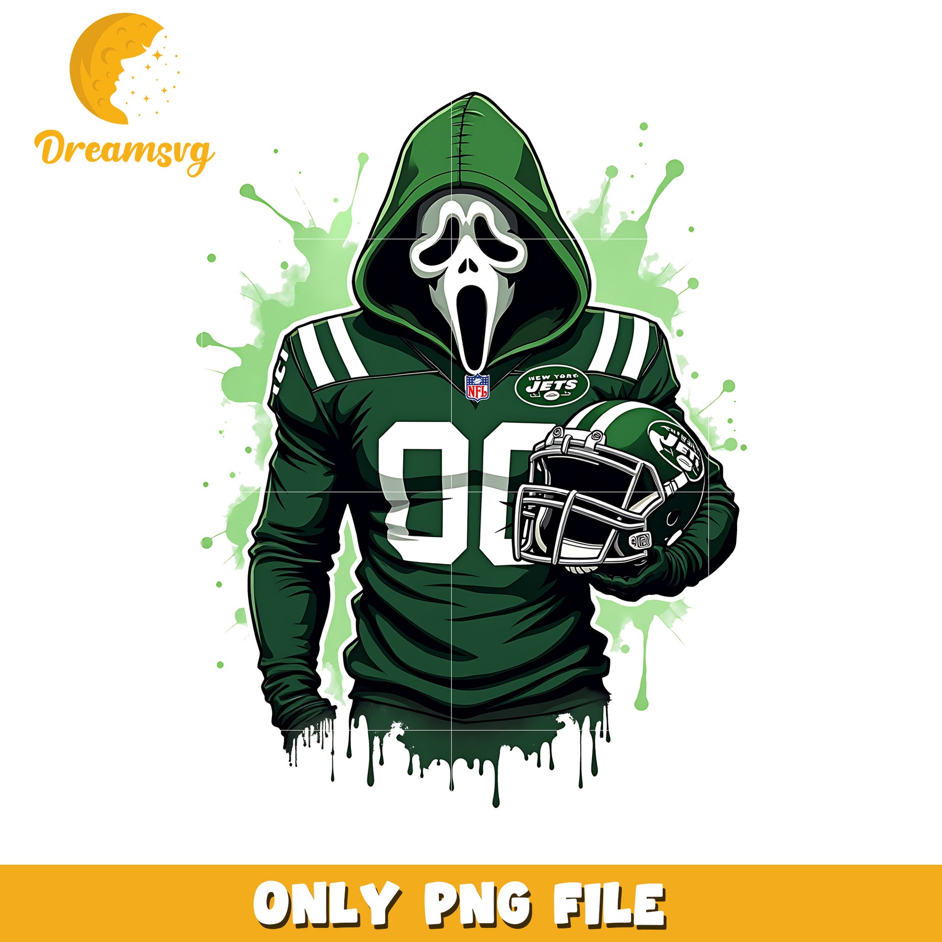 Jets ghost face png, nfl png, national football league png