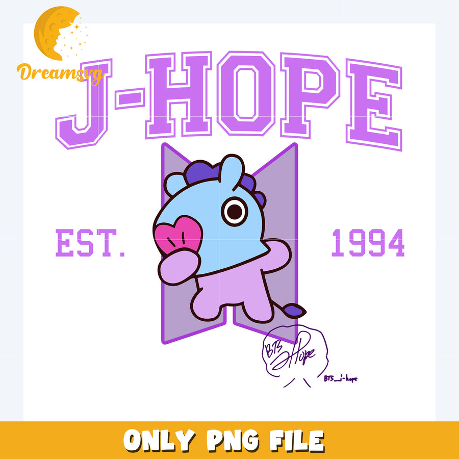 J hope mang mascot design png, bt21​ png, bt21 plushies​ png
