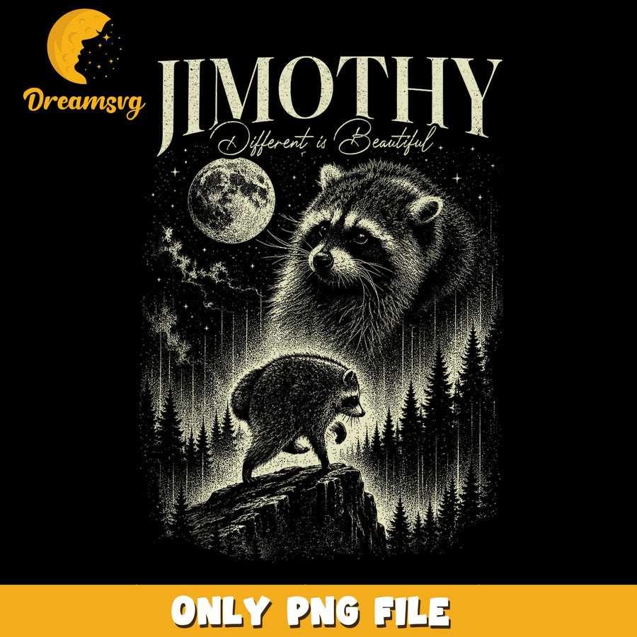 Jimothy Raccoon PNG, Nature Inspired Design, Unique Art