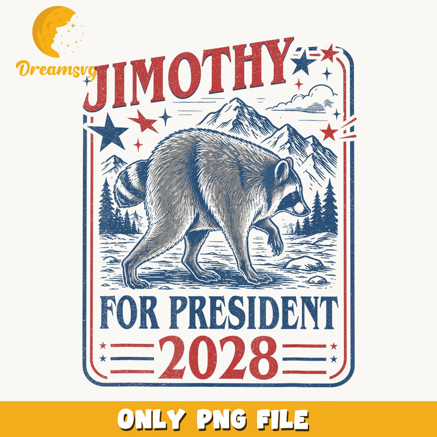 Jimothy Raccoon PNG, Presidential Campaign 2028, Funny
