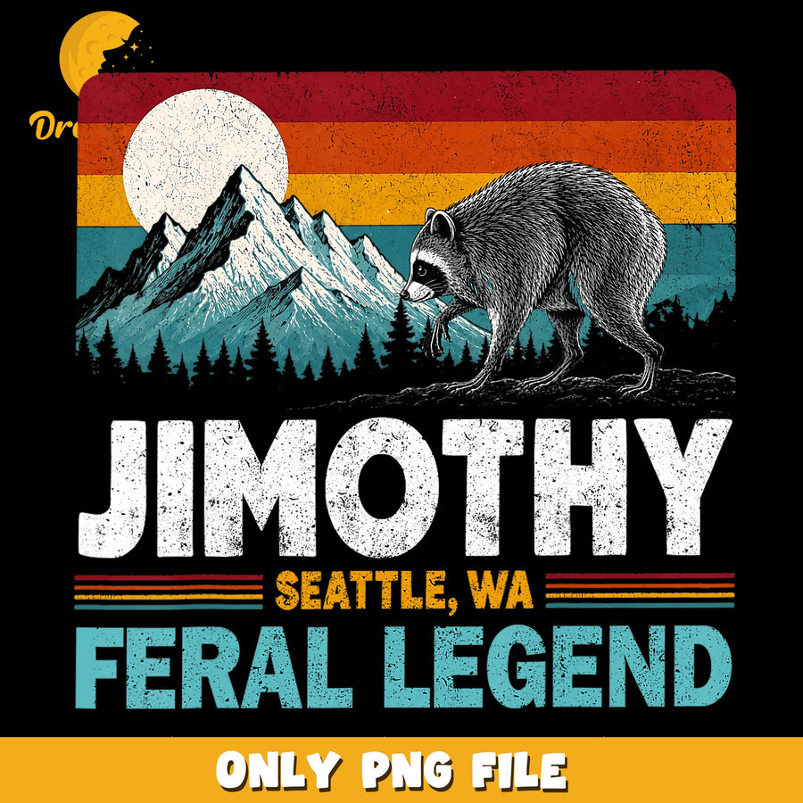 Jimothy Raccoon PNG, Seattle WA, Feral Legend PNG