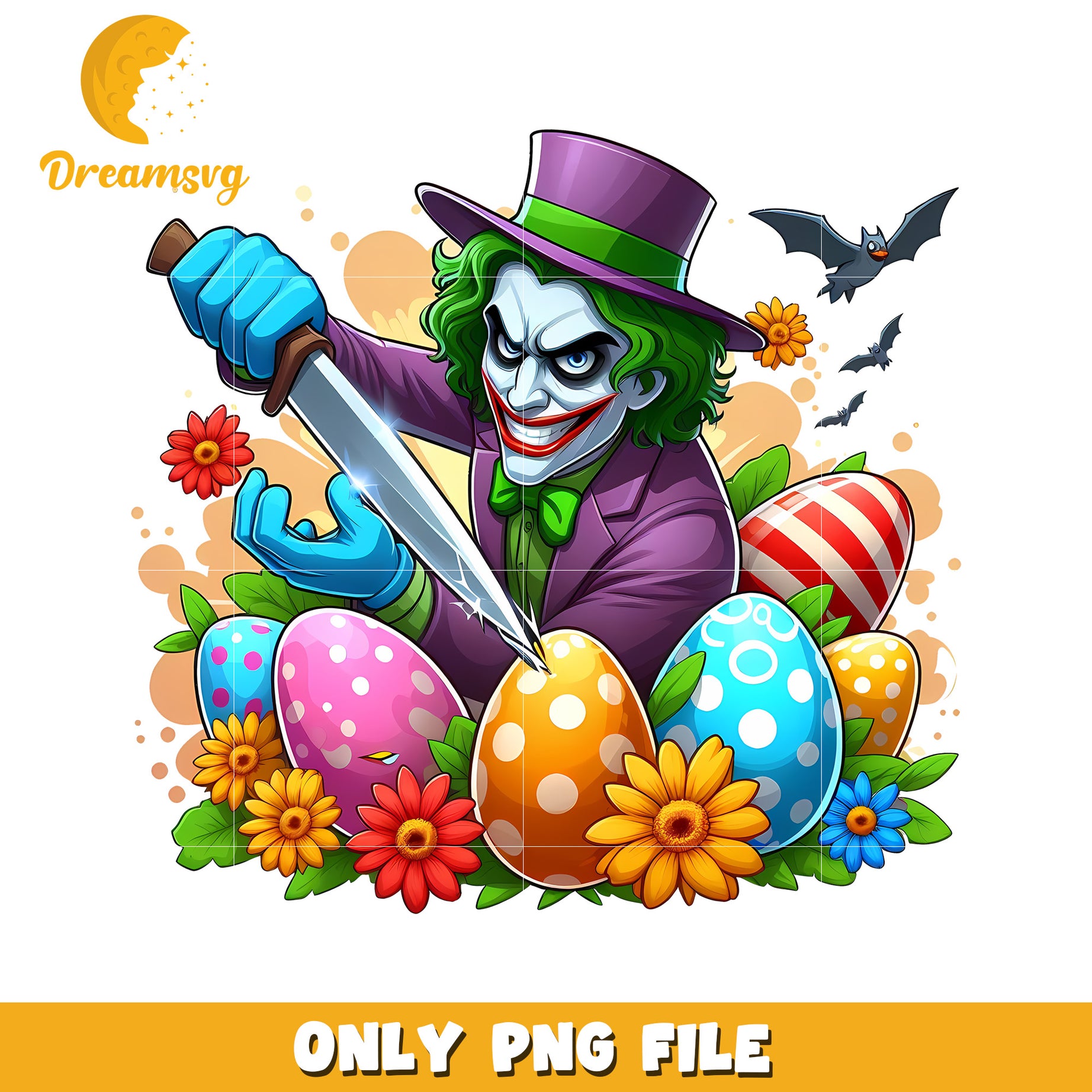 Jocker horror character easter eggs png, easter eggs png
