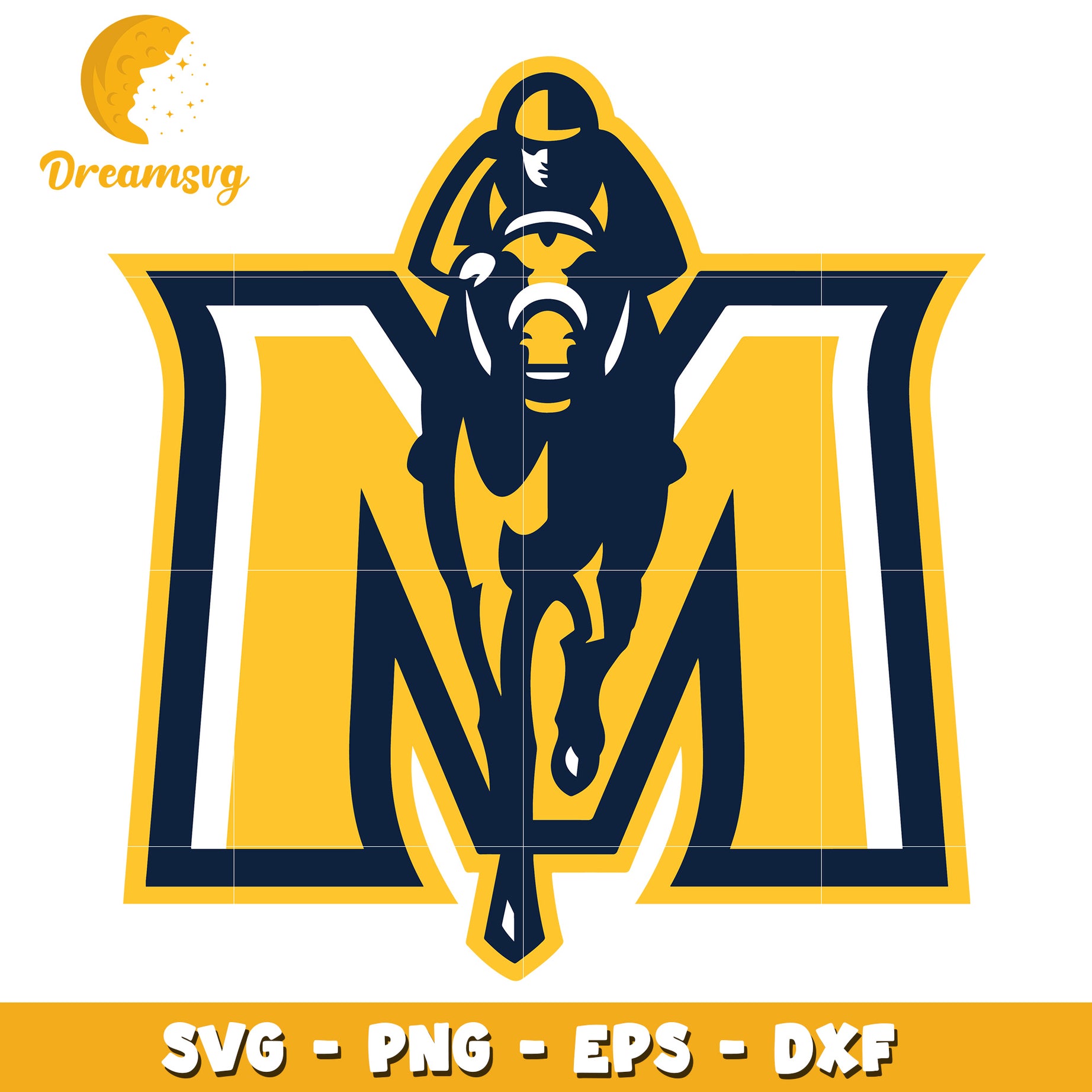 Jockey Horse Letter M SVG PNG EPS DXF