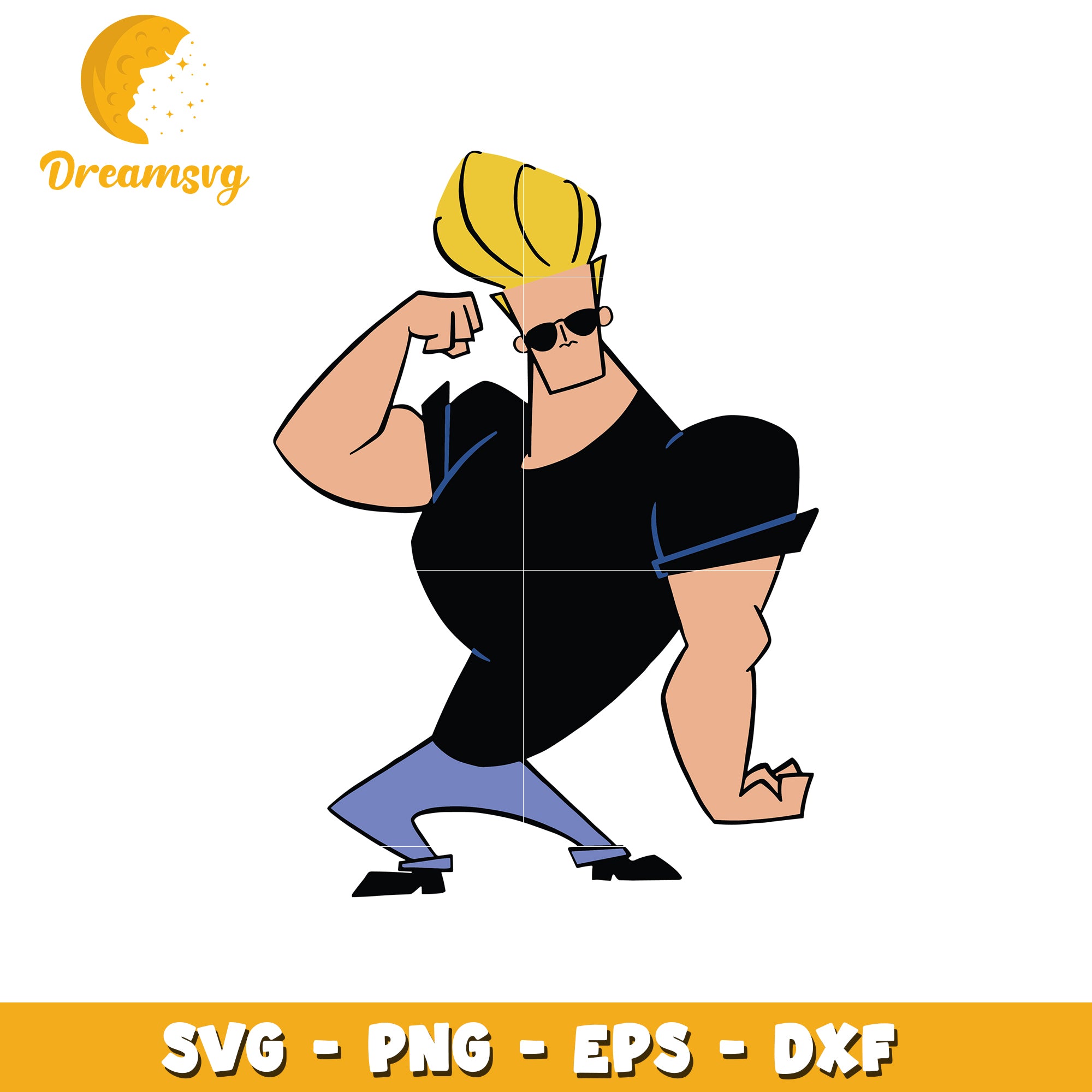 Johnny Bravo SVG PNG EPS DXF Cut File