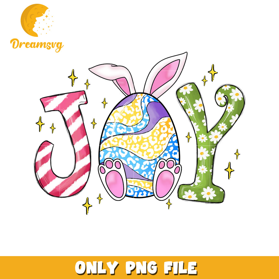 Joyful Easter Bunny Egg Design PNG for Spring Celebrations