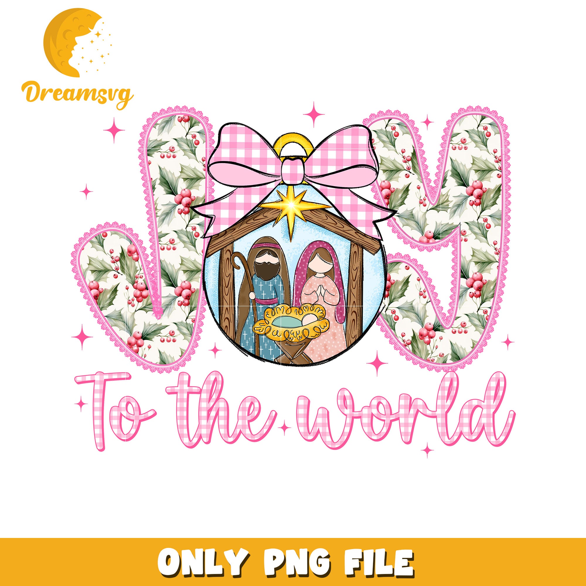 Joy to the world design png, white christmas​​​ png, cartoon​ png