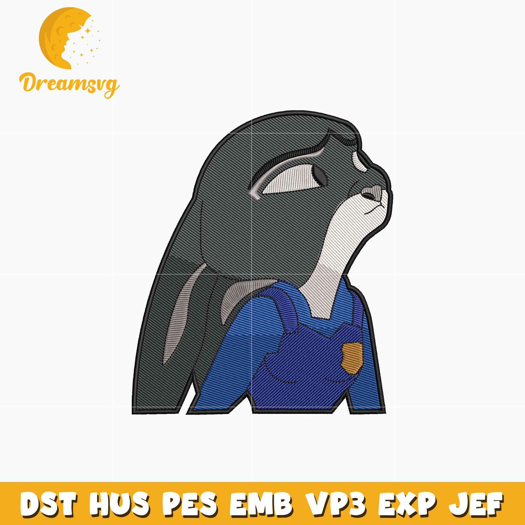 Judy Hopps embroidery design