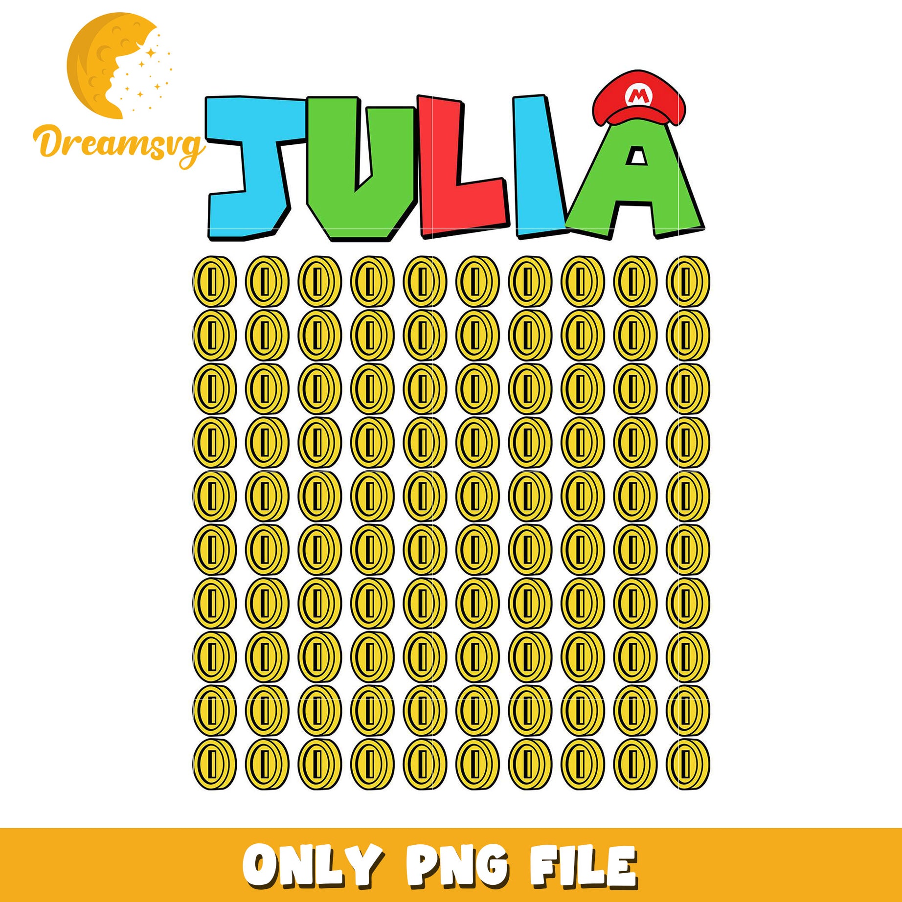 Julia Mario PNG Design