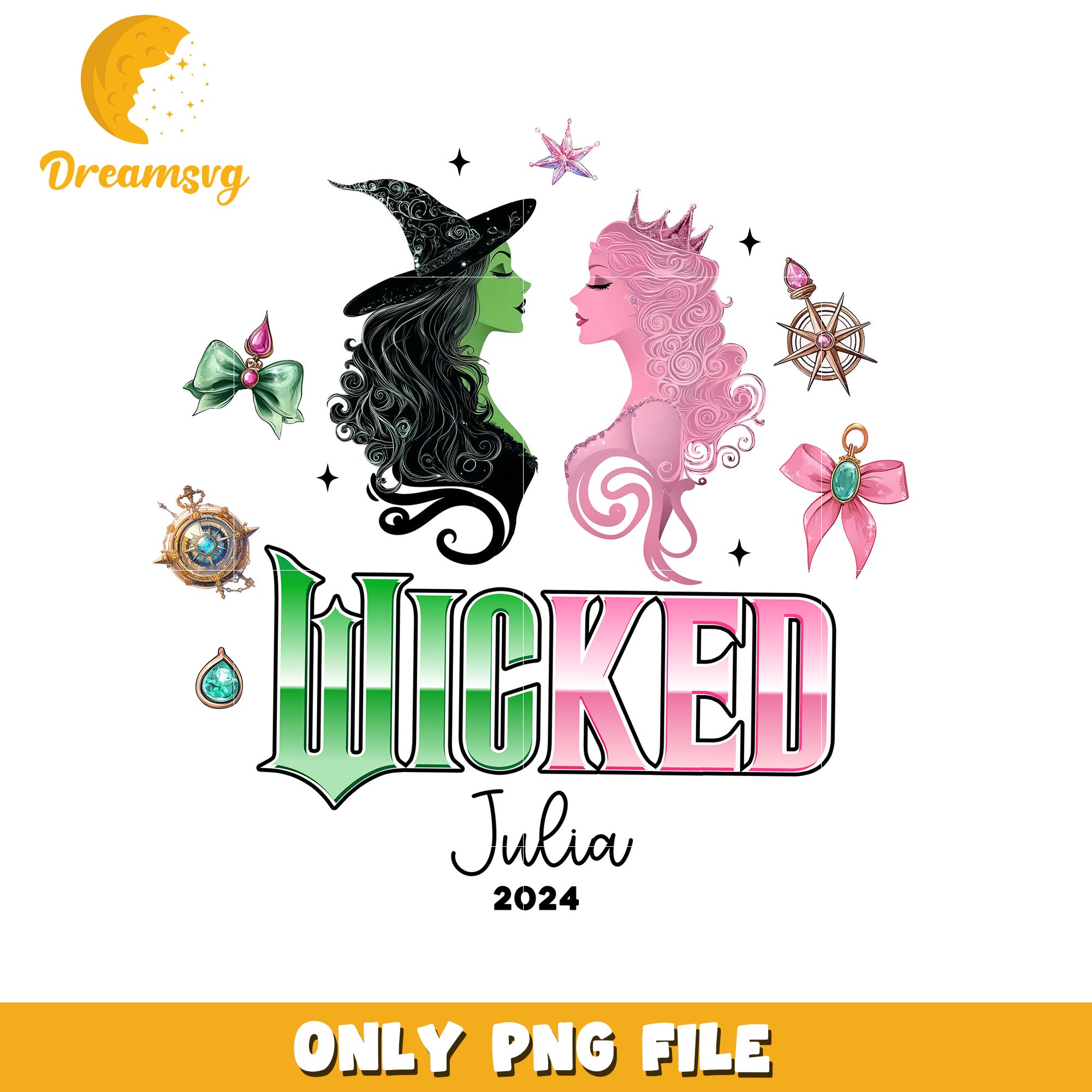Julia wicked png, elphaba vibe png, oz fantasy png