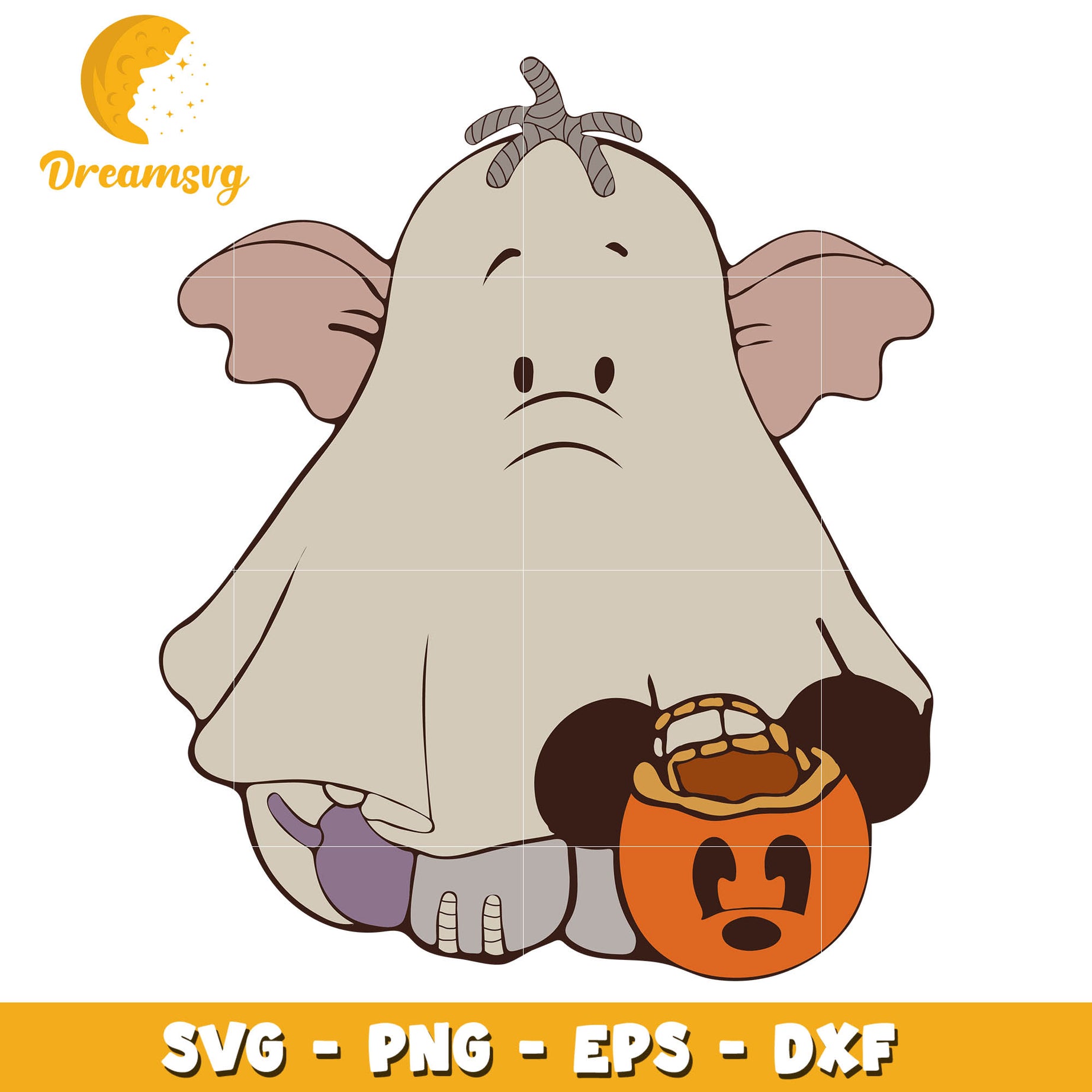 Mrs. Jumbo Ghost pumpkin halloween svg