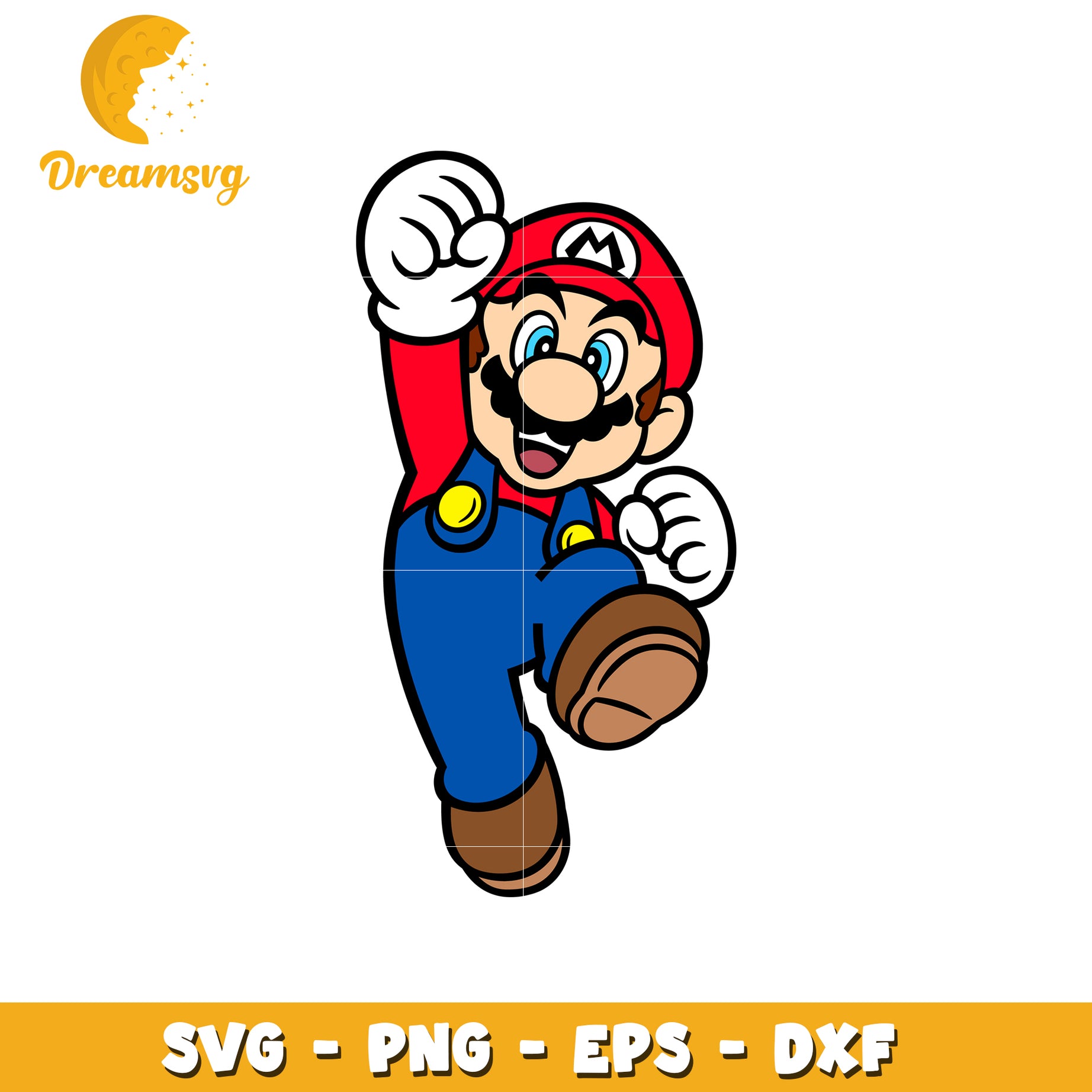 Jumping Mario SVG PNG EPS DXF