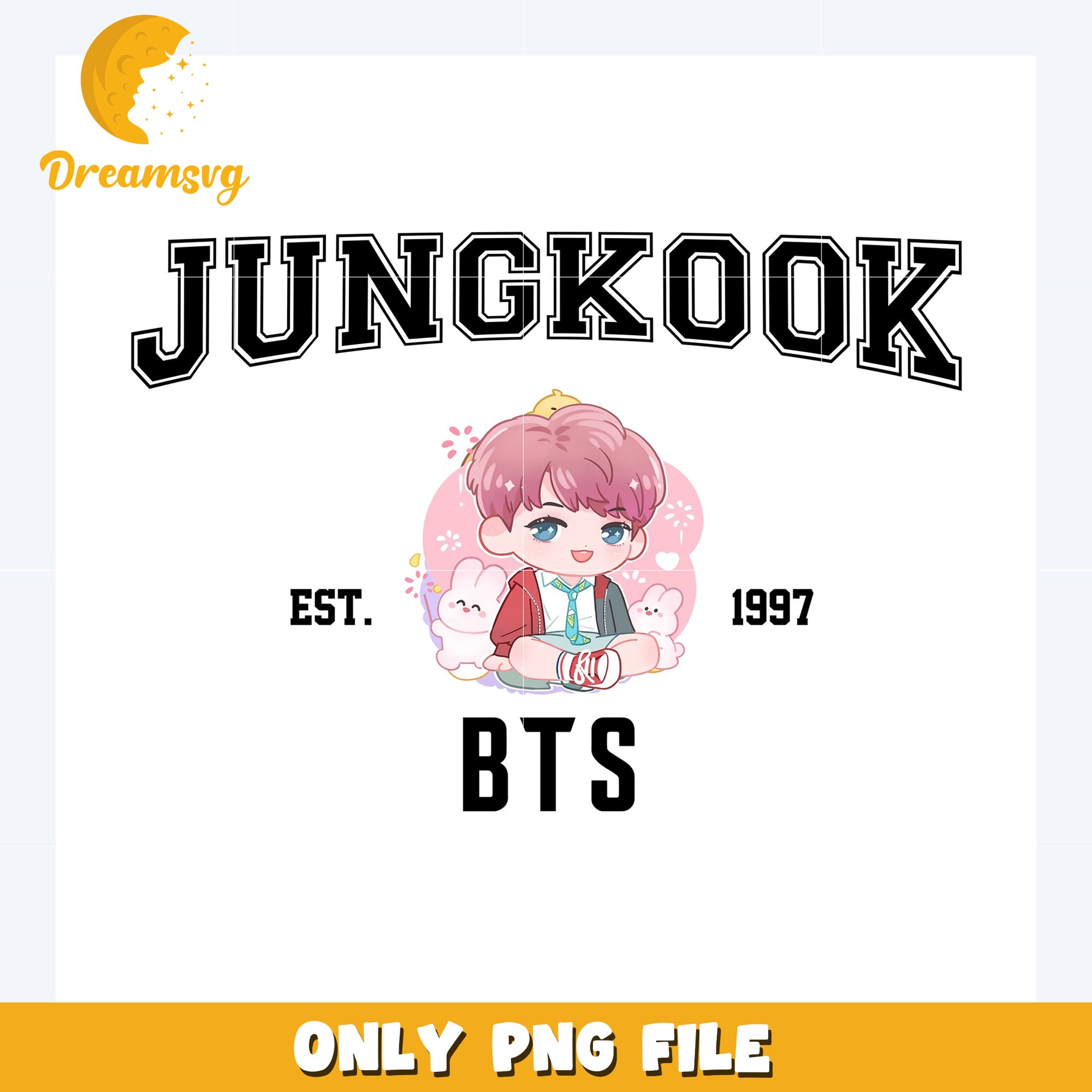 Jungkook bts black words png, bangtan boys png, bts members mascots​ png