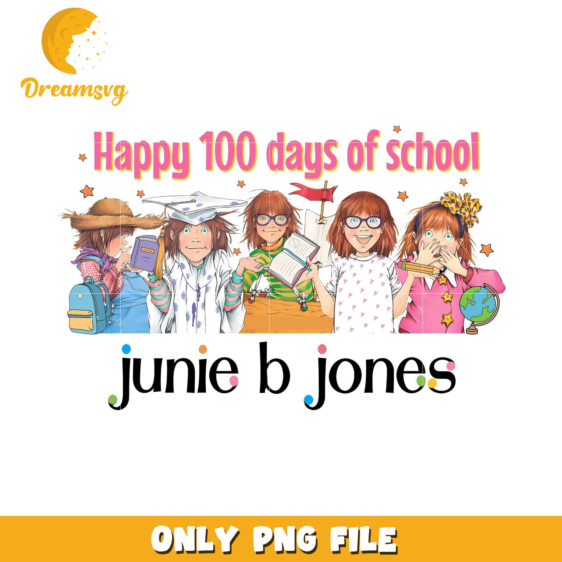 Junie B Jones 100 Days School PNG