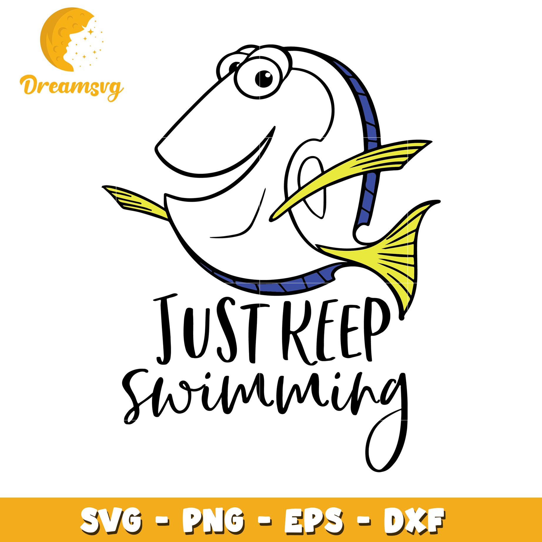 Just Keep Swimming SVG Cut File