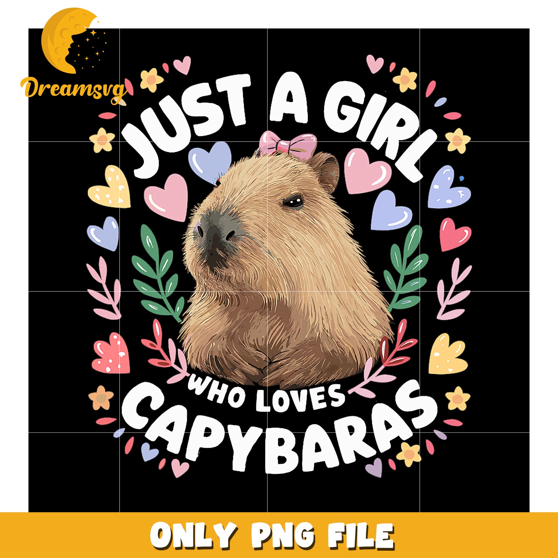 Just a Girl Who Loves Capybaras PNG