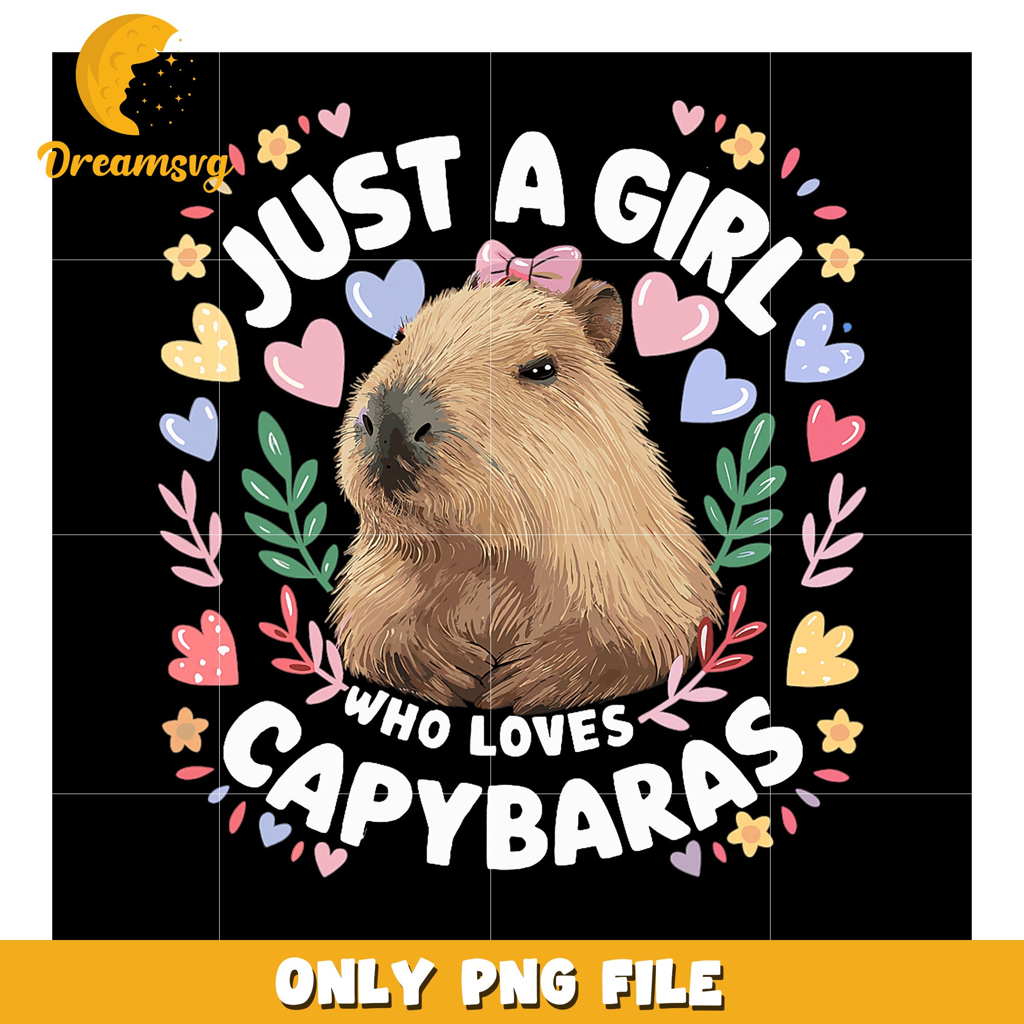 Just a Girl Who Loves Capybaras PNG