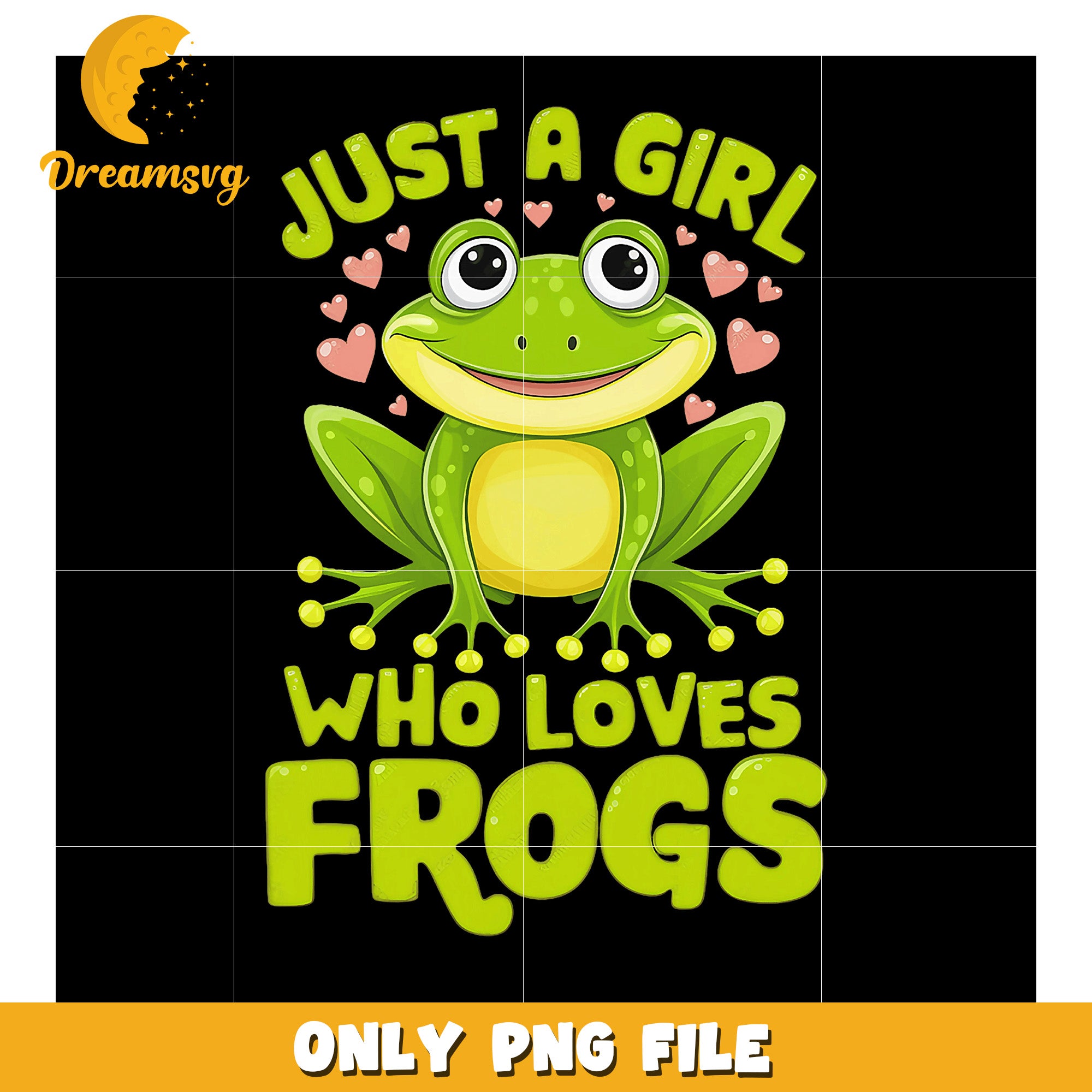 Just a Girl Who Loves Frogs PNG Design