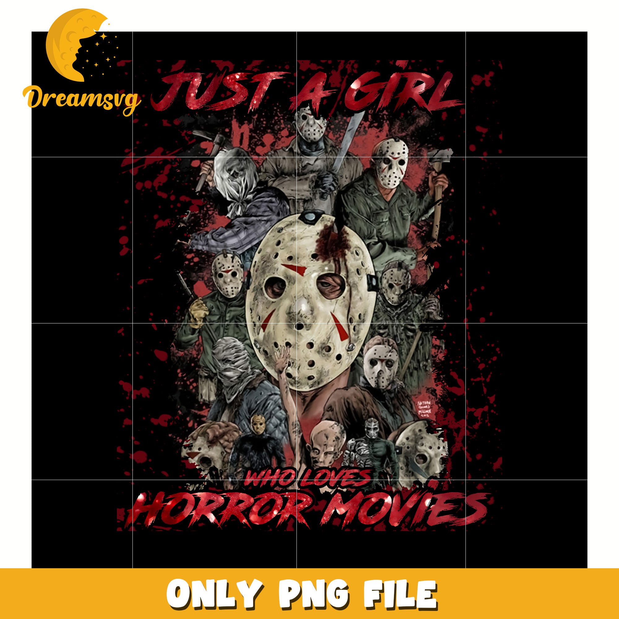 Just a girl who loves horror movies halloween png, halloween toys png, halloween time png