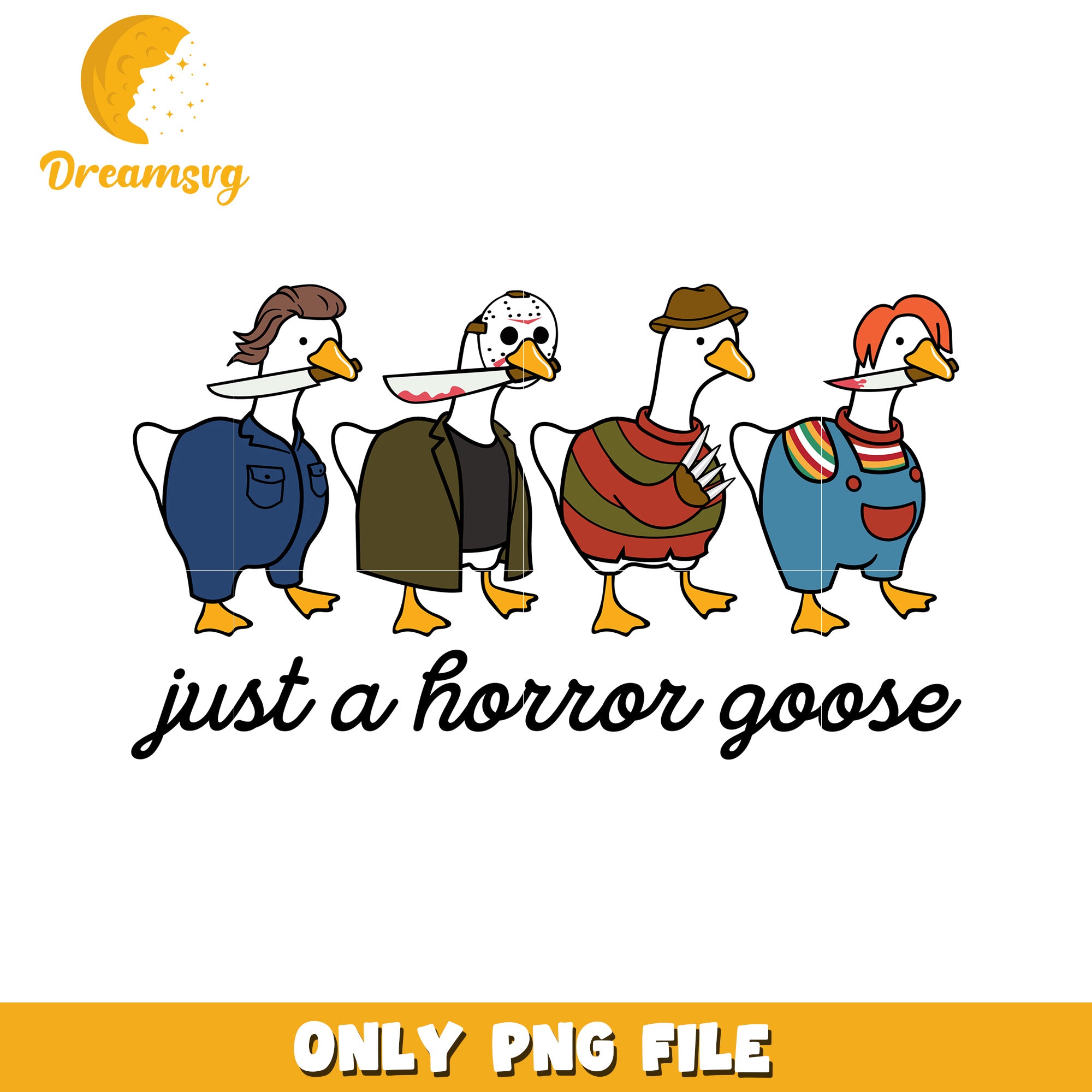 Just a horror goose png, spooky goose png, scary animal png