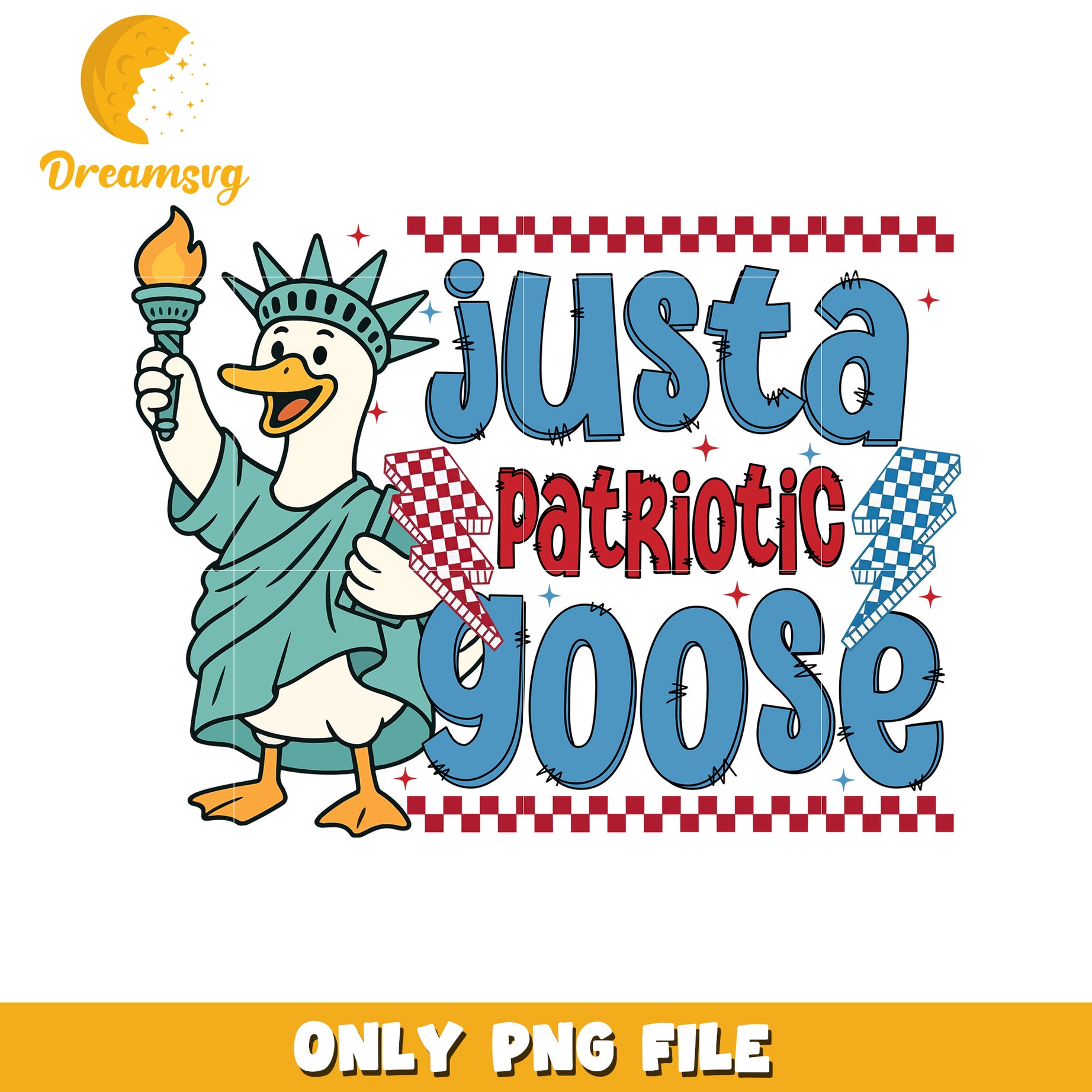 Justa patriotic goose png, funny patriotic goose png, american goose png