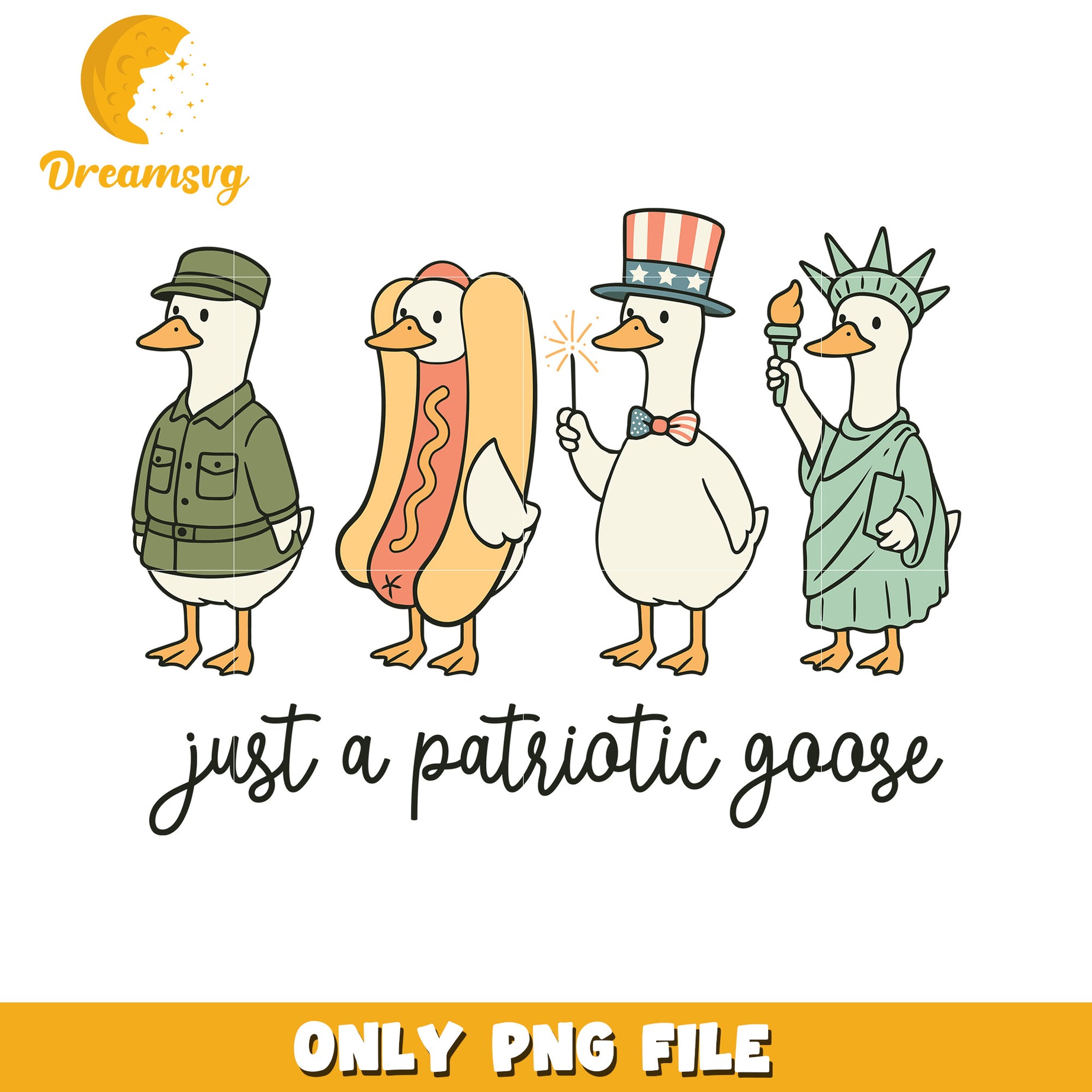 Just a patriotic goose png, patriotic bird png, independence day goose png