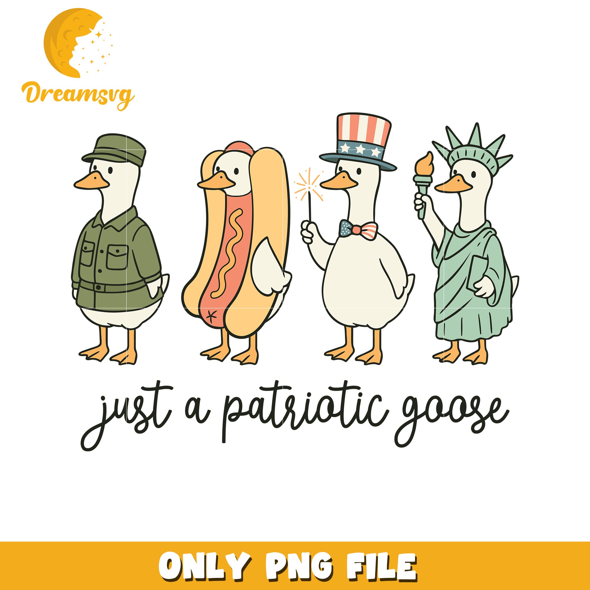 Just a patriotic goose png, patriotic bird png, independence day goose png