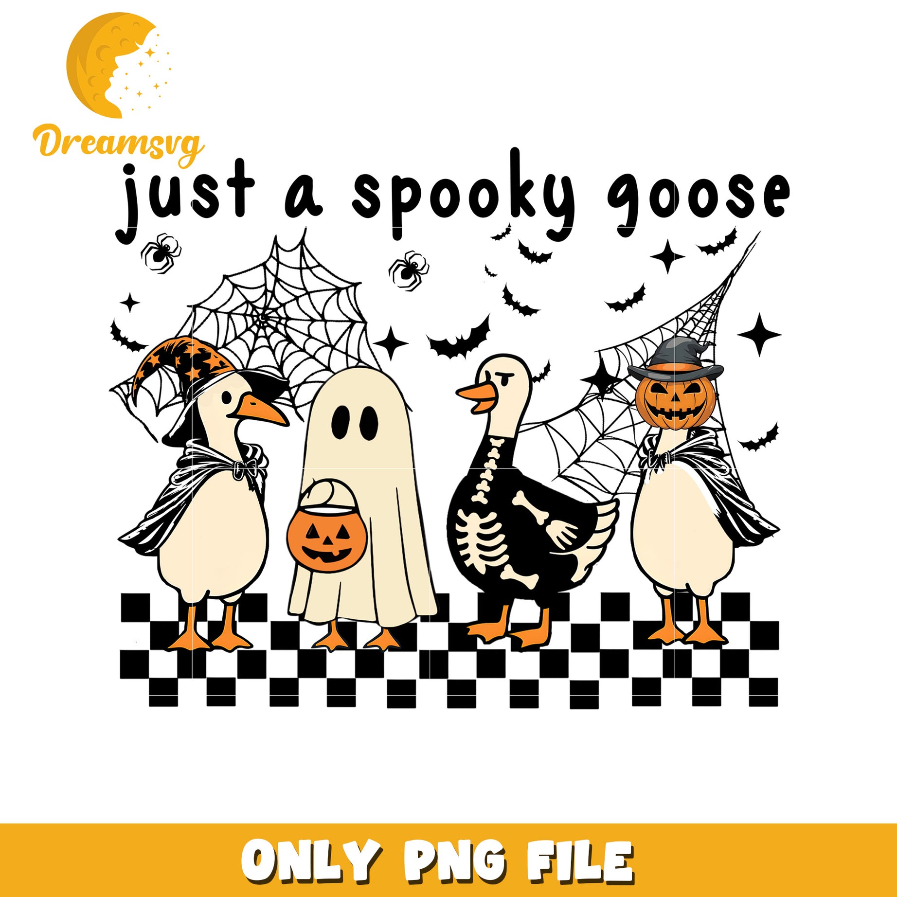 Just a spooky goose png, halloween decor png, halloween season​ png