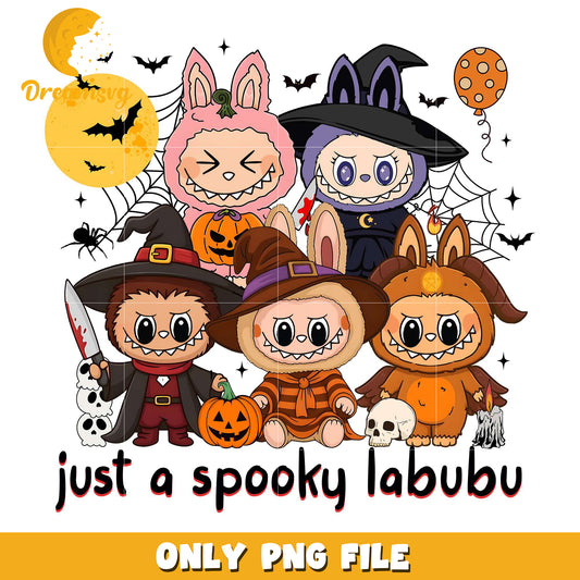 Just a spooky labubu png, halloween cartoons​ png, halloween movies​ png