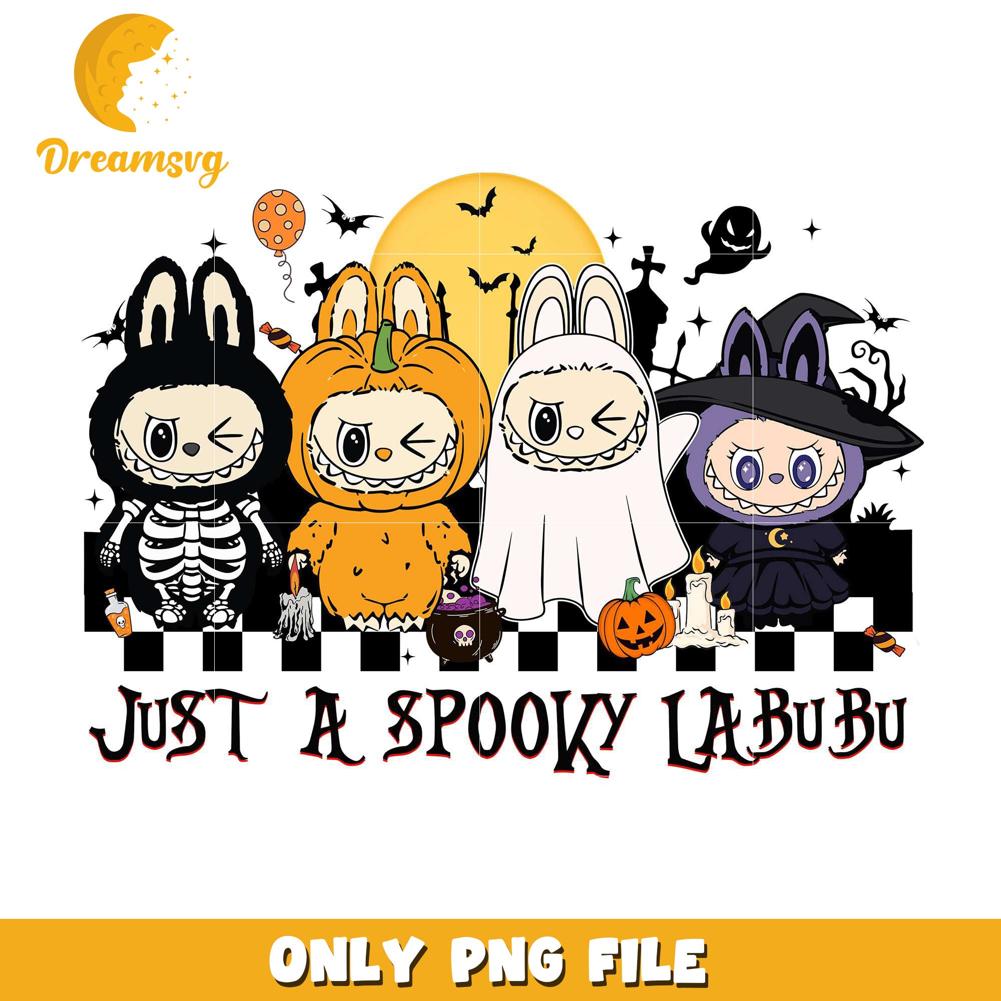 Just a spooky labubu png, halloween horror nights​​ png, halloween​ png