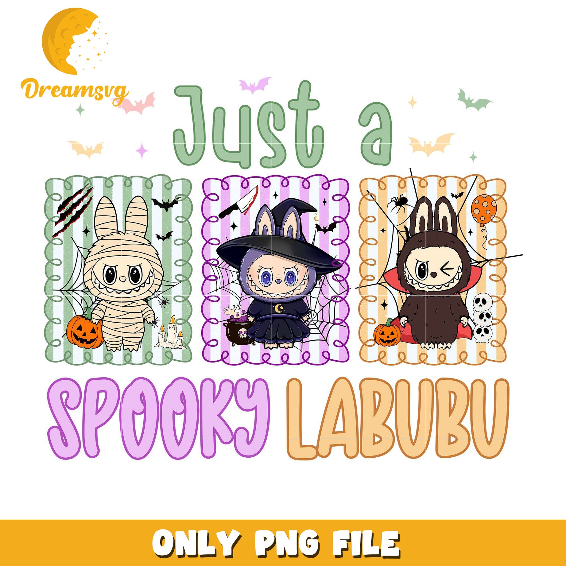 Just a spooky labubu png, happy halloween​​​ png, halloween toys​ png