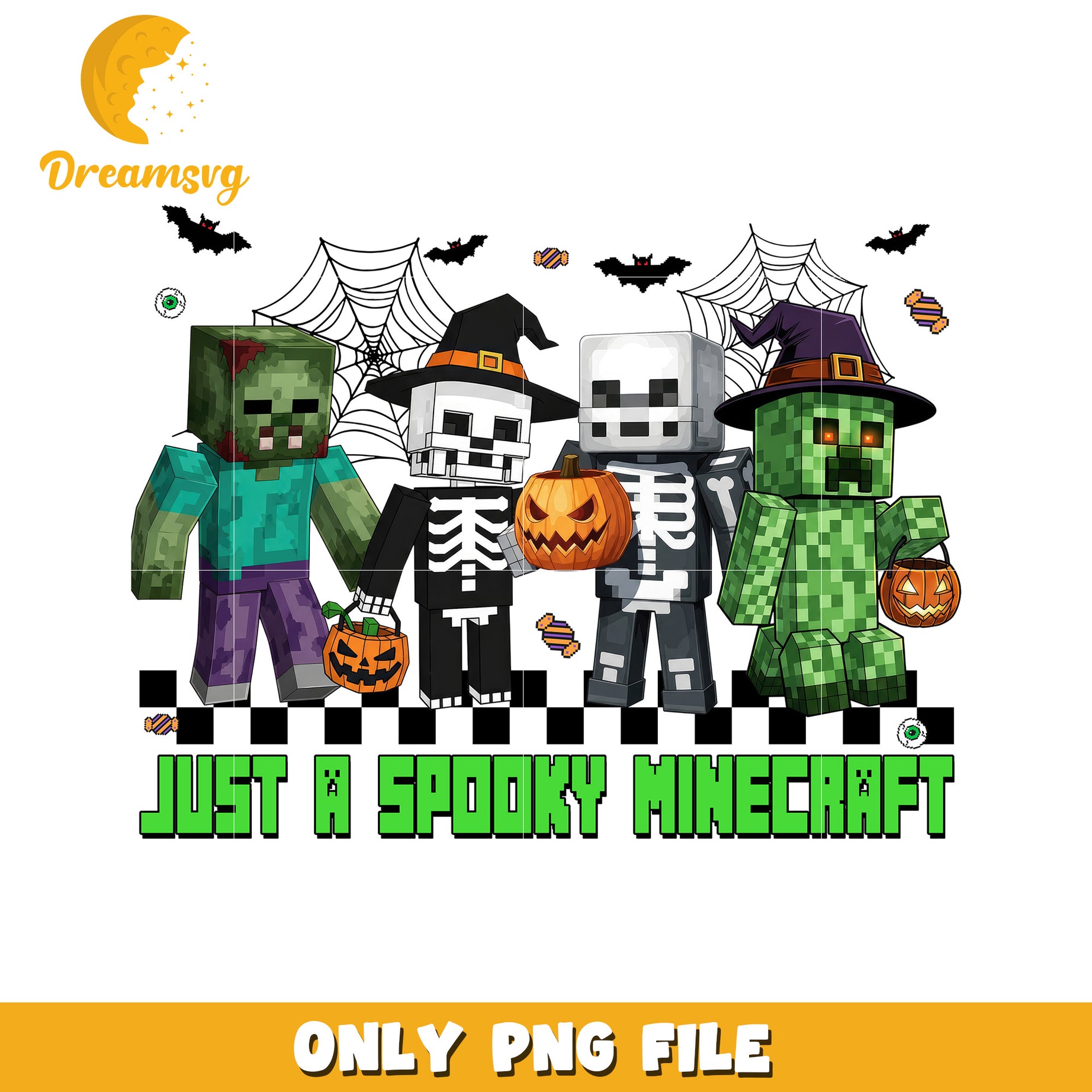 Just a spooky minecraft png, trick or treat png, halloween candy png