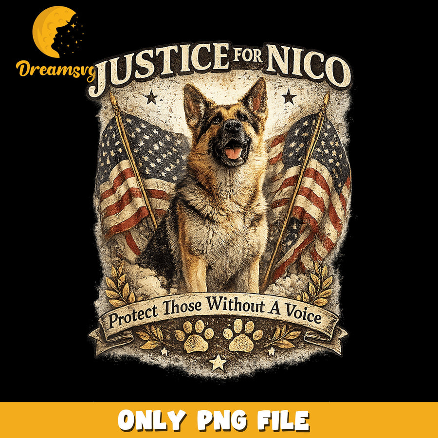 Justice For Animals PNG, German Shepherd Design, Pet