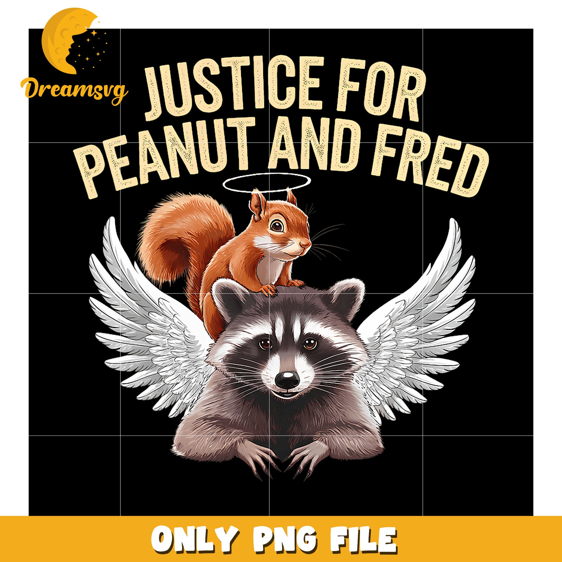 Justice for Peanut & Fred Raccoon Squirrel PNG