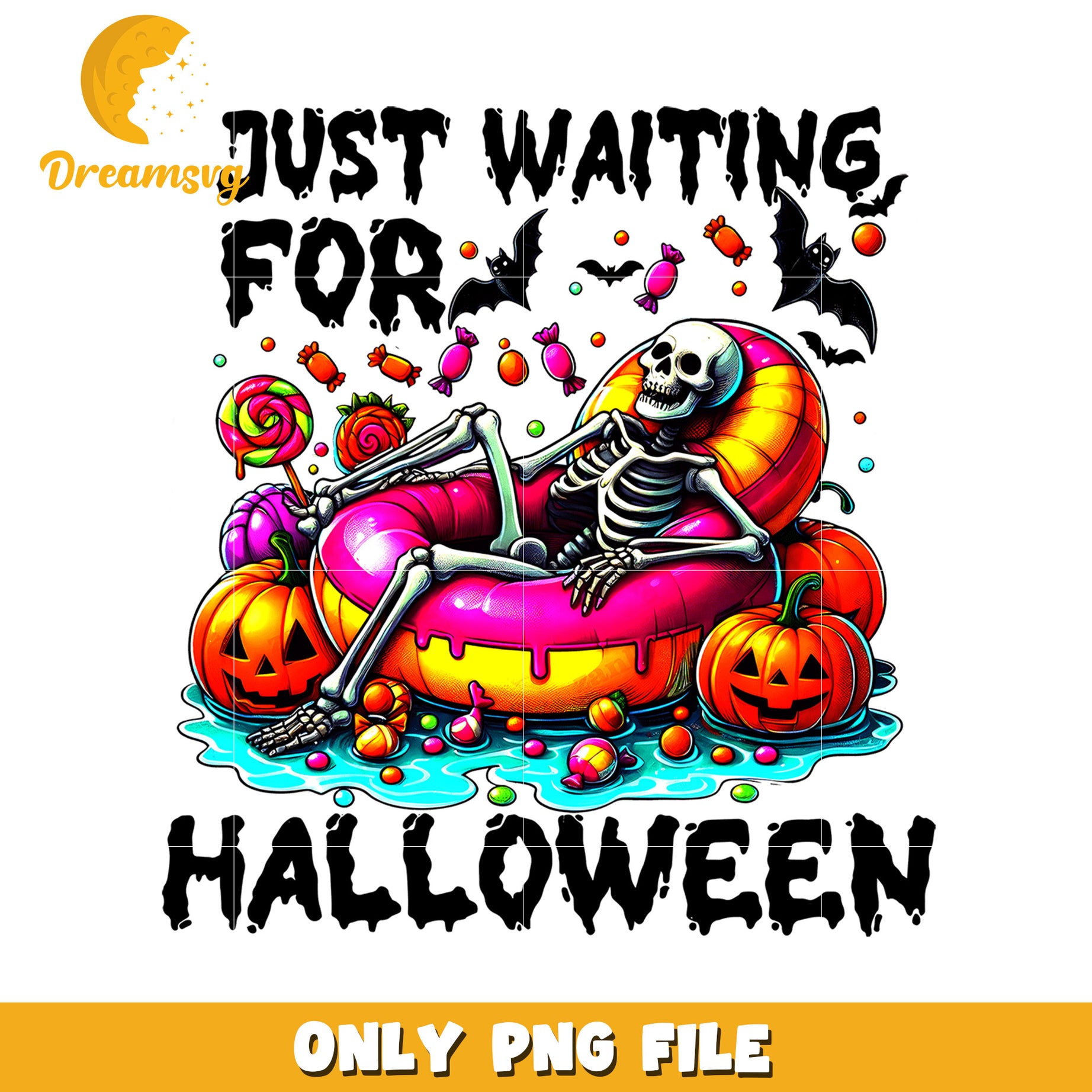 Just waiting for halloween png, greatest time of the year png, halloween png