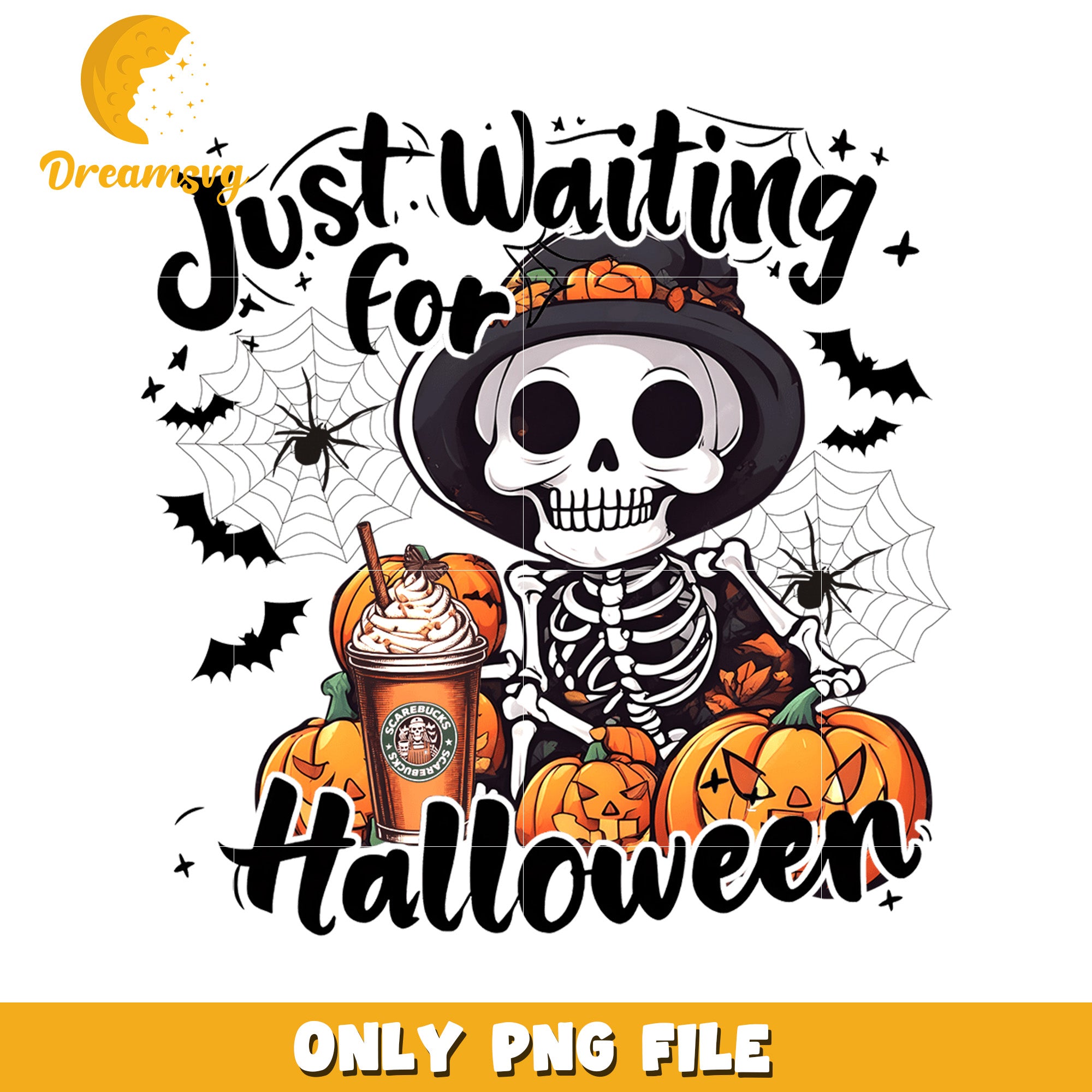Just waiting for halloween png, halloween decor png, halloween season​ png