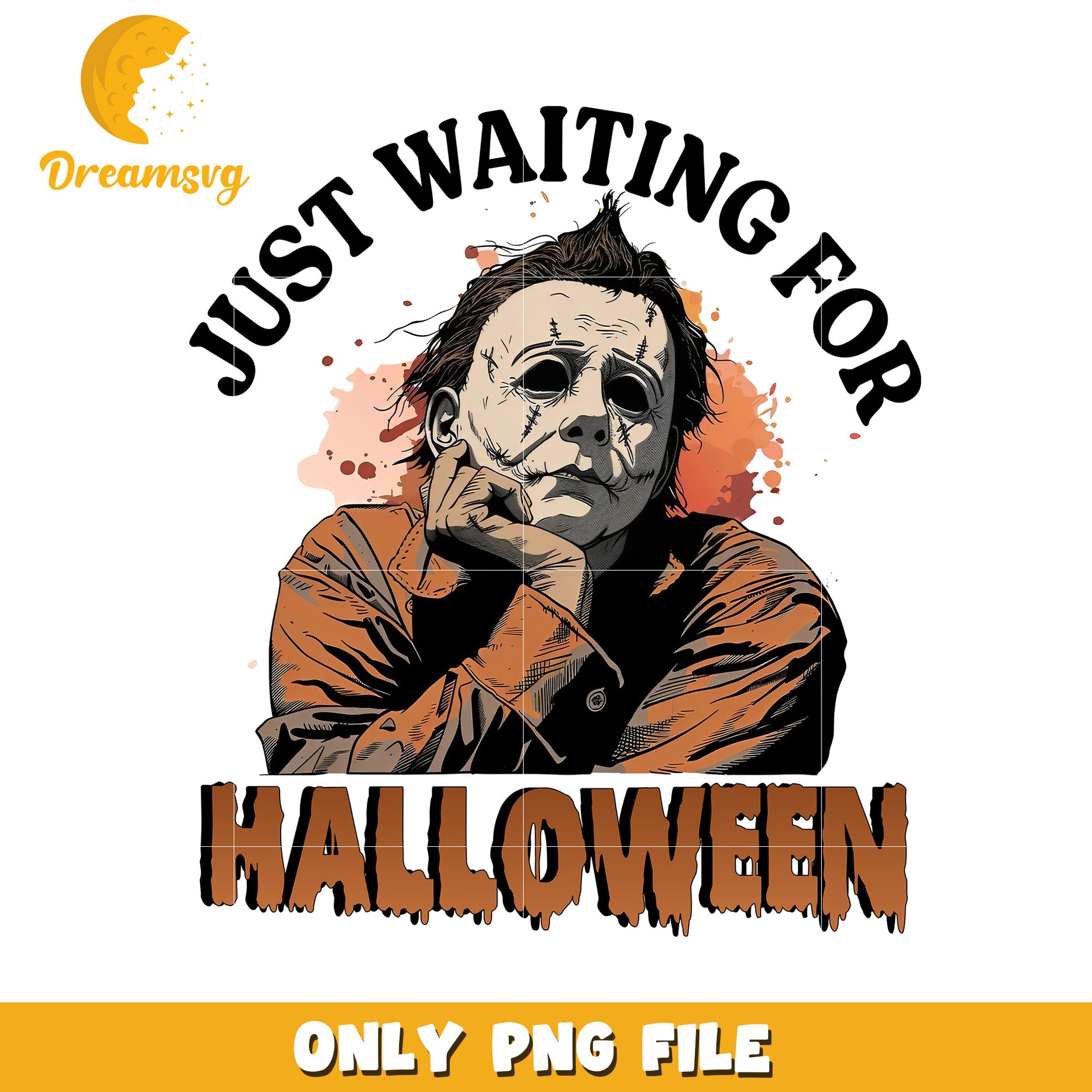 Just waiting for halloween png, halloween town png, happy design png