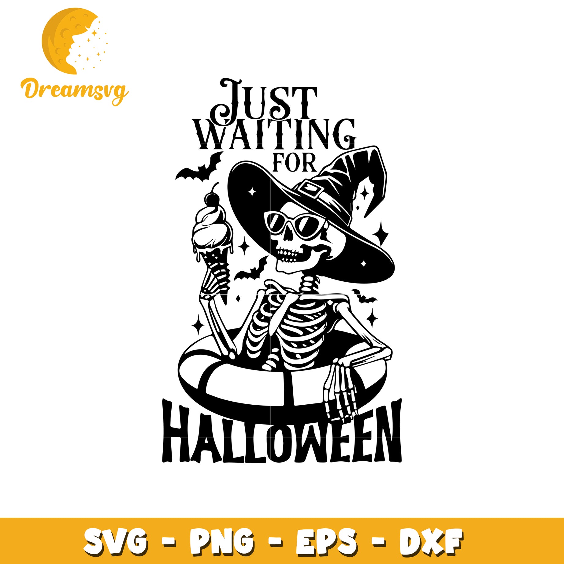 Just waiting for halloween svg, spooky halloween svg, trick or treat svg