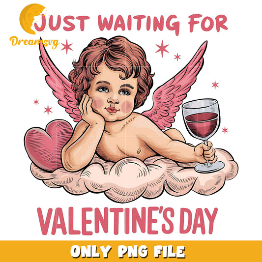 Just waiting for valentine png, cupid png, valentine png