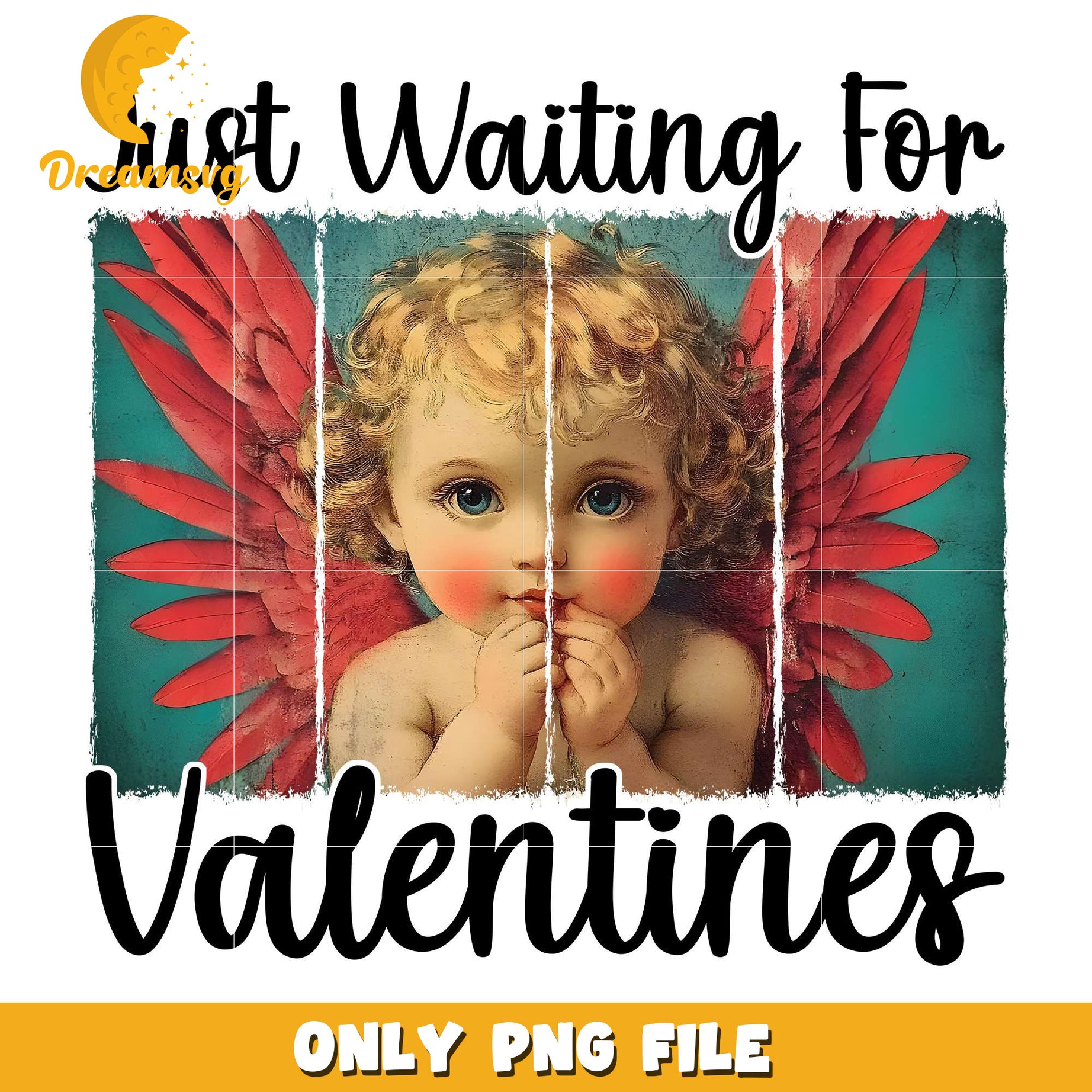 Just waiting for valentines cupid png, cupid valentine png