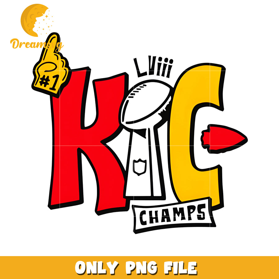 KC Chiefs Champions PNG Design