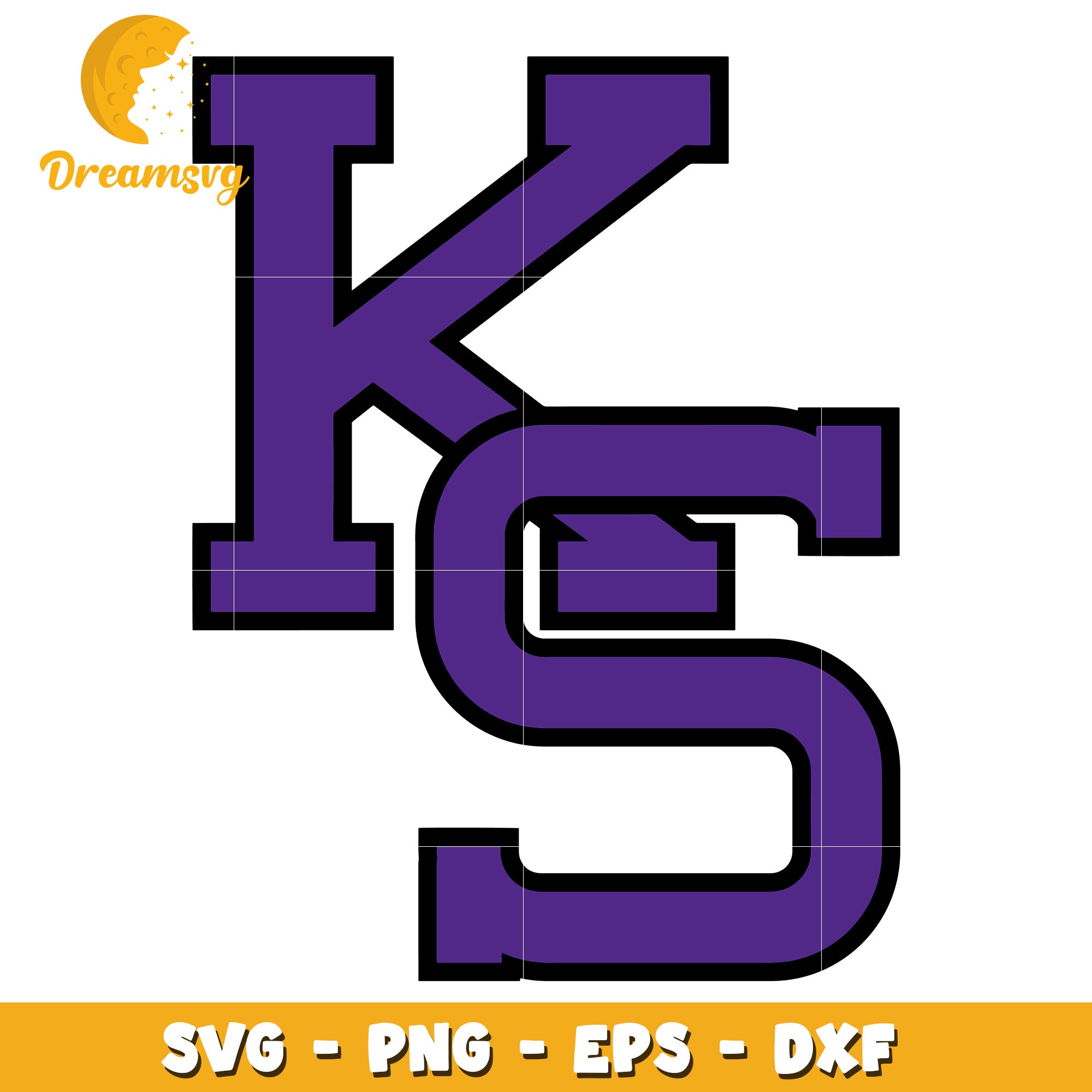 KS Varsity Letters SVG PNG EPS DXF