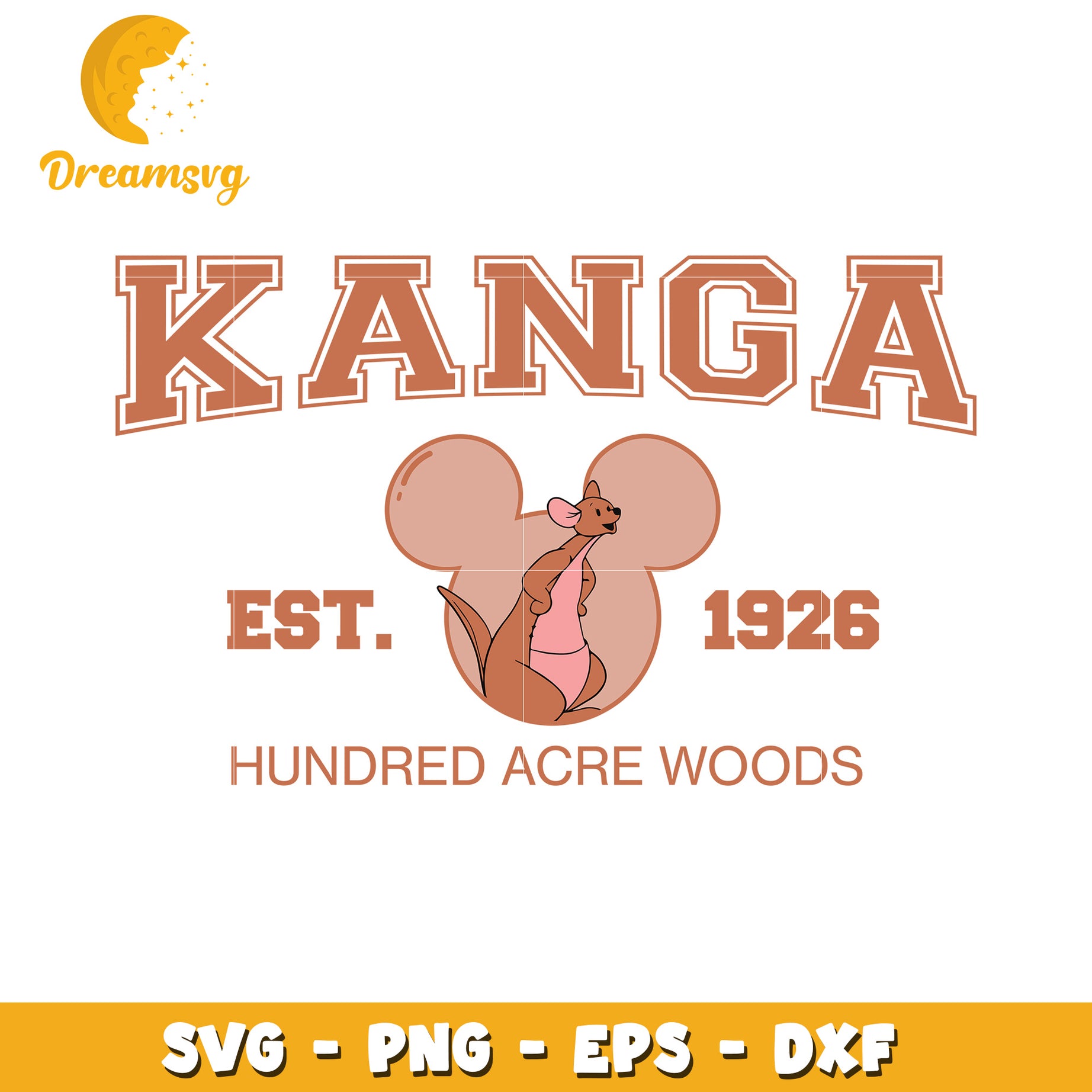 Kanga Hundred Acre Woods SVG Design for Crafting and DIY Projects