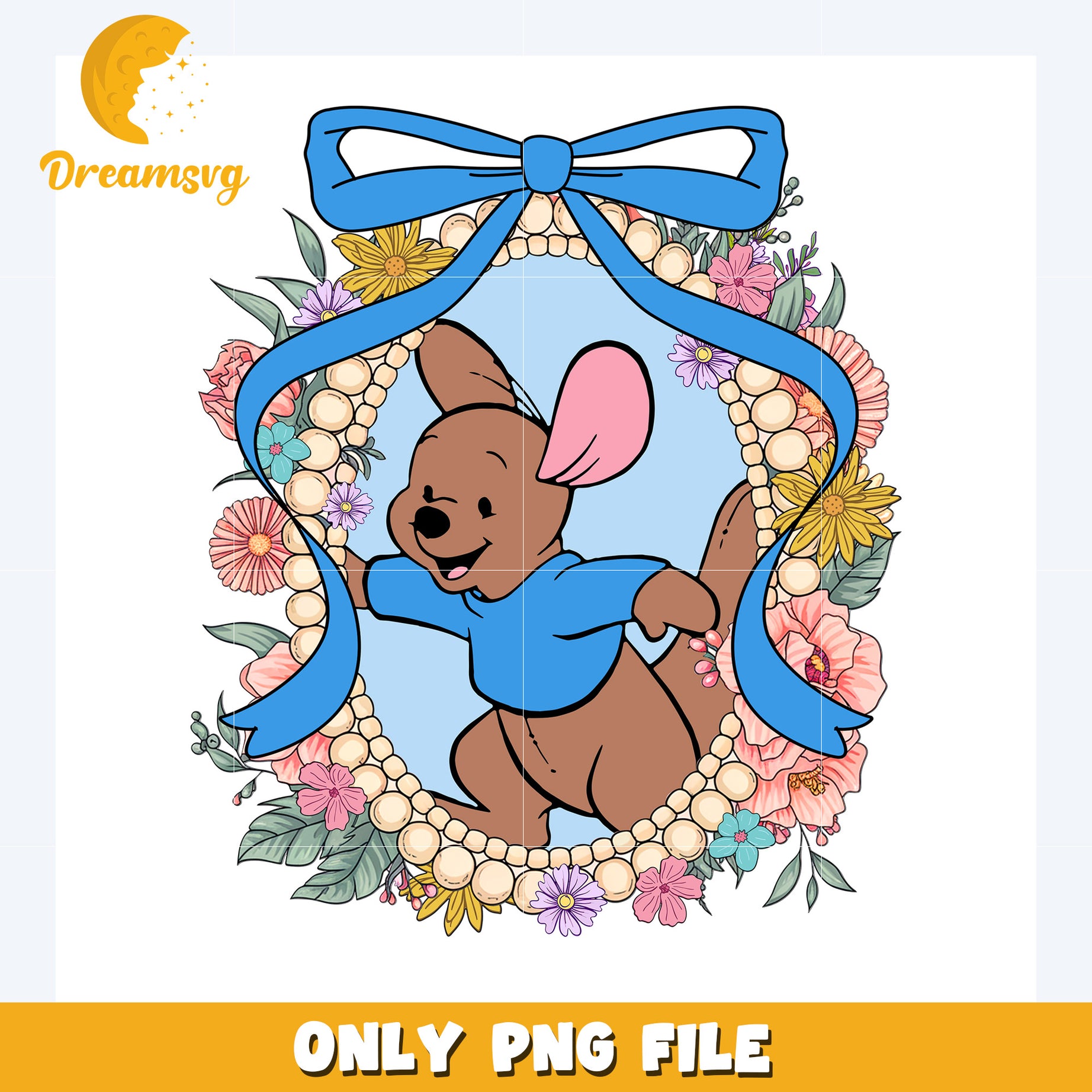 Kanga picture frame design png, disney plus png, disney world png