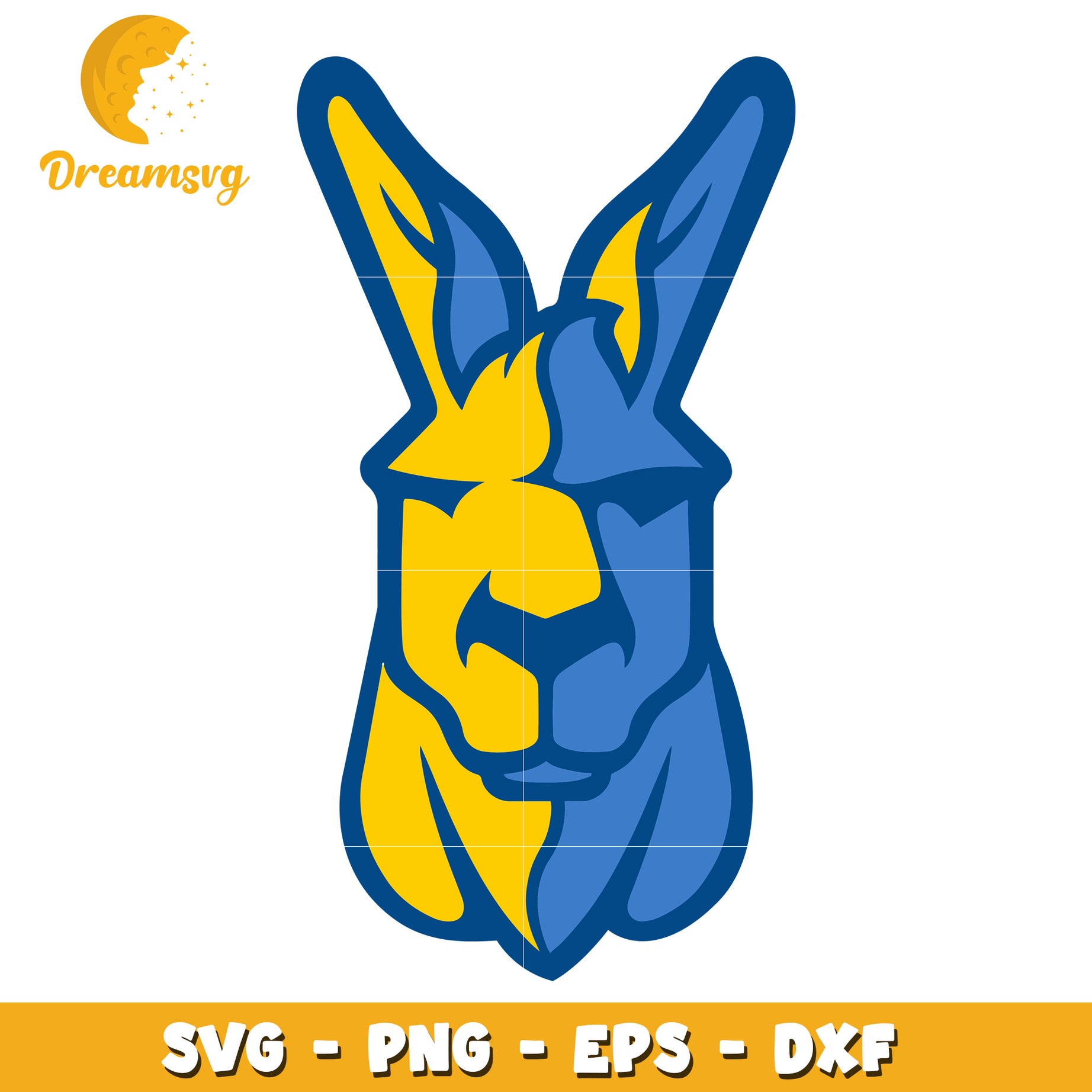 Kangaroo Head SVG PNG EPS DXF Cut File