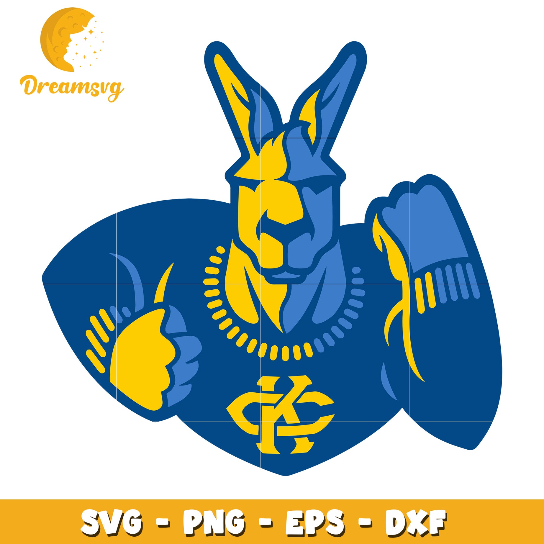 Kangaroo Mascot SVG PNG EPS DXF Files