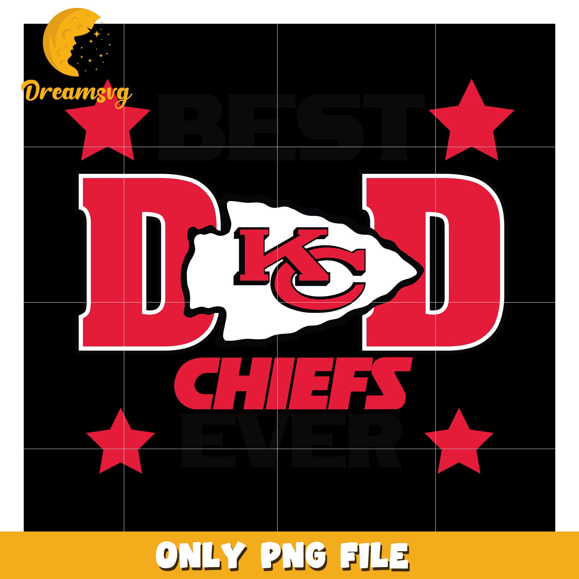 Kansas City Chiefs Best Dad Ever PNG Design File