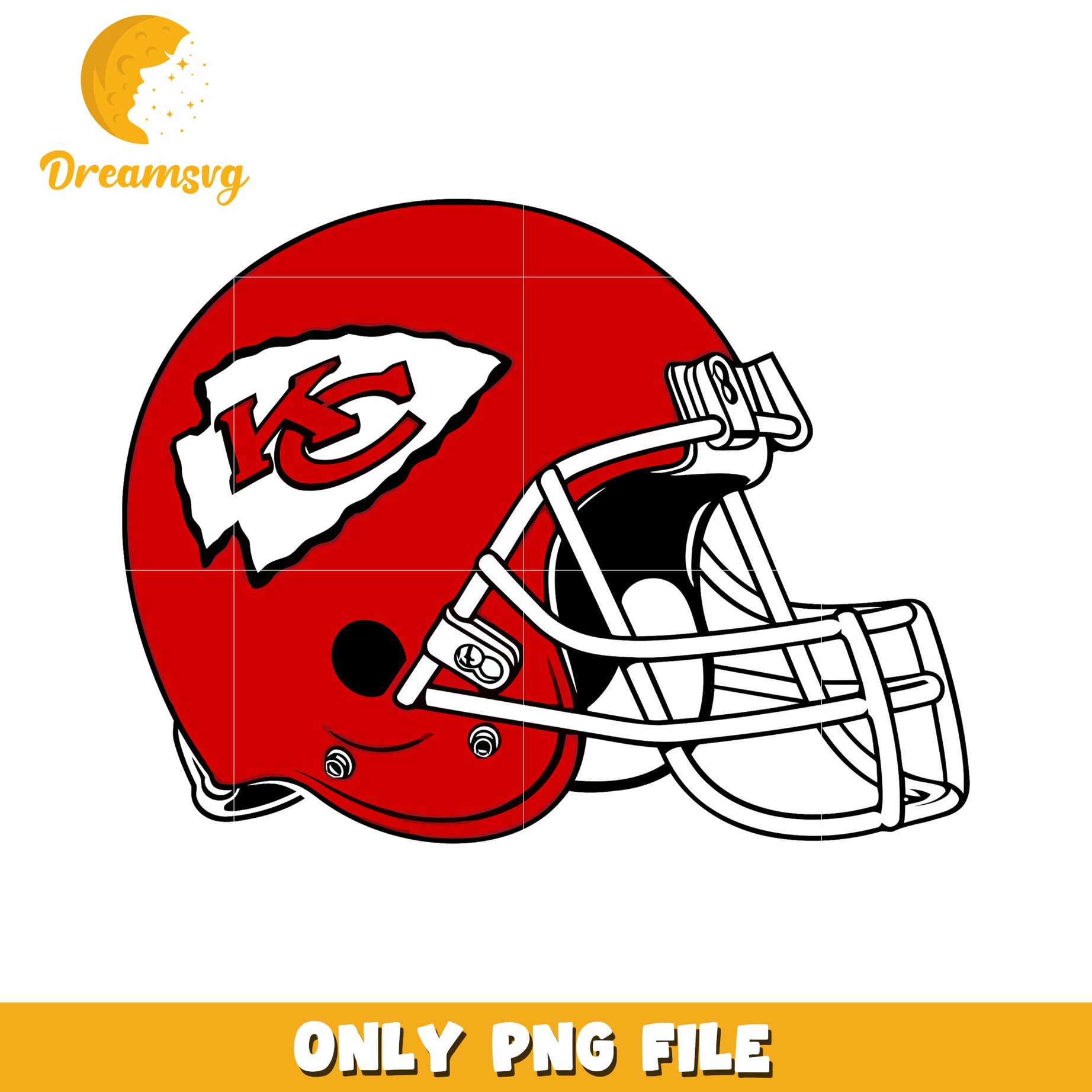 Kansas City Chiefs Football Helmet PNG Graphic File