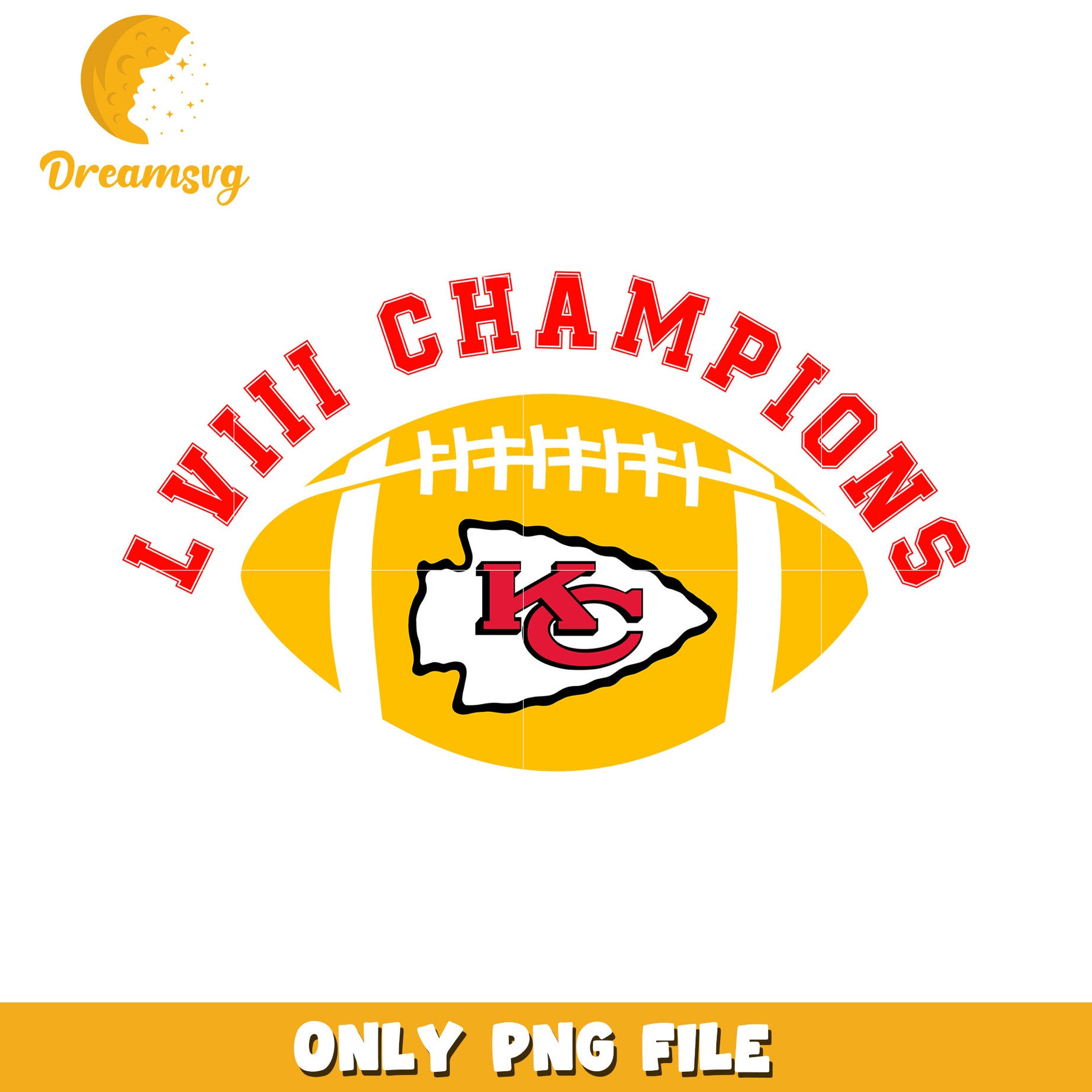 Kansas City Chiefs LVIII Champions PNG Design File